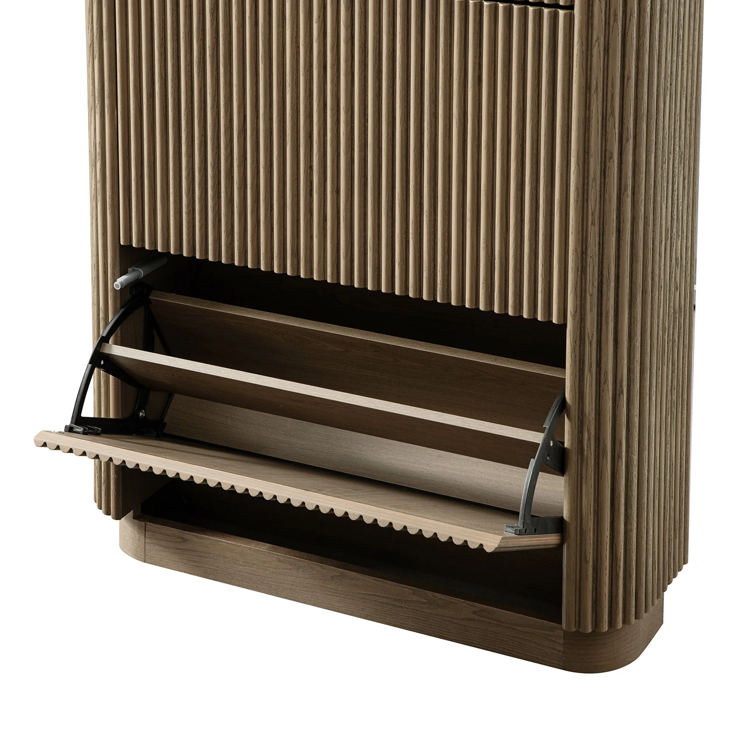 Maru 3-Door Shoe Storage Cabinet, Silver Oak - Image 15