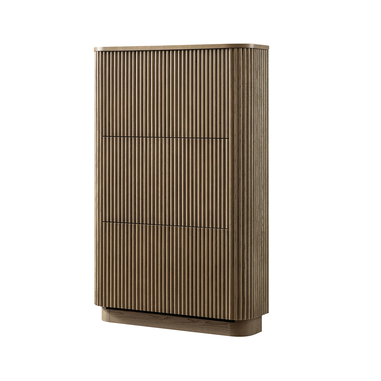 Maru 3-Door Shoe Storage Cabinet, Silver Oak - Image 8