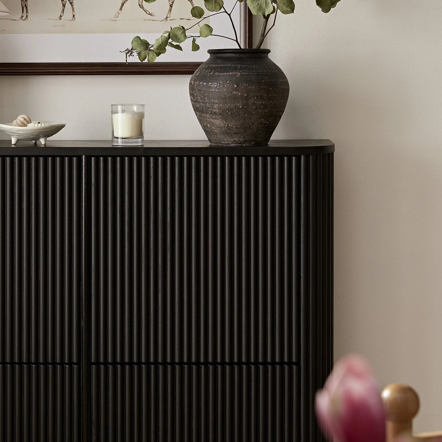 Maru 4-Door Shoe Storage Cabinet, Black - Image 5