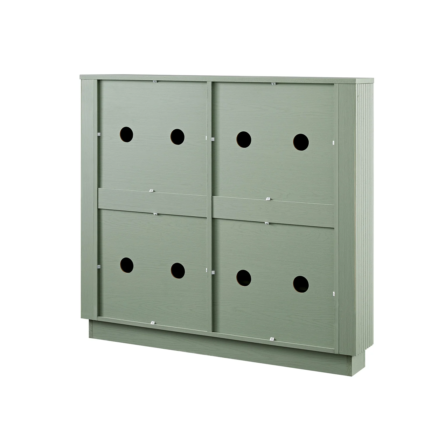 Maru 4-Door Shoe Storage Cabinet, Sage Green - Image 13