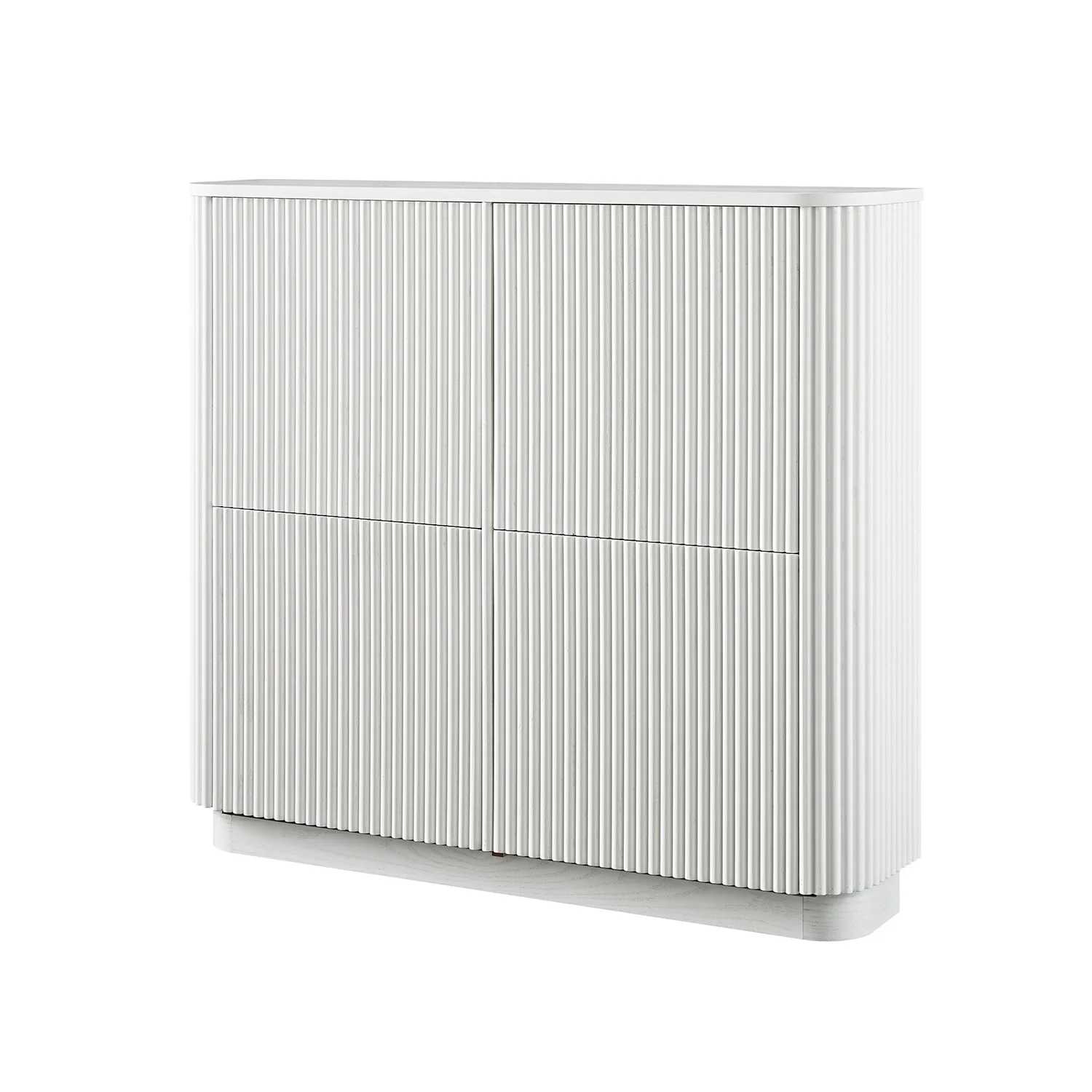 Maru 4-Door Shoe Storage Cabinet, Washed White - Image 8