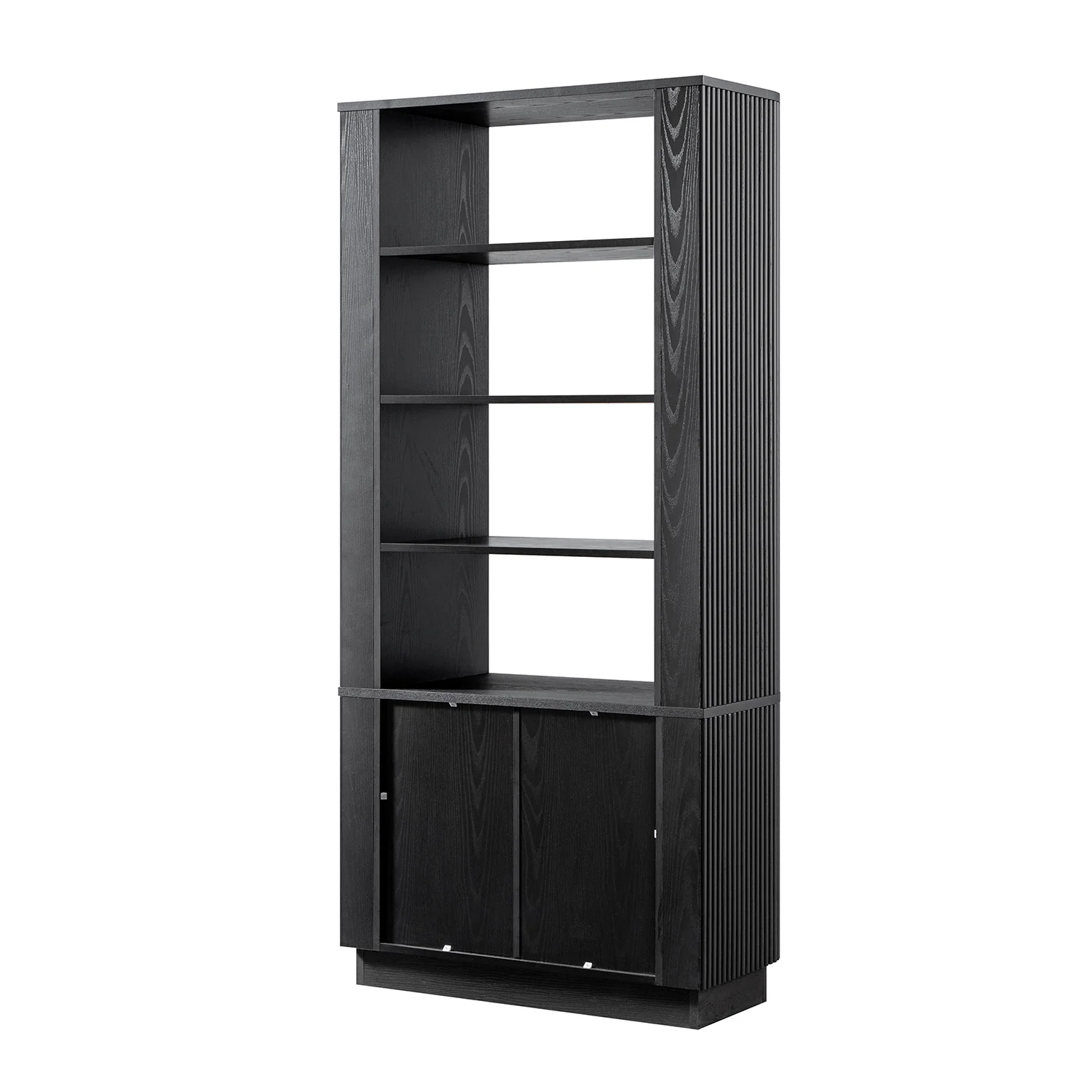 Maru Bookcase with Cabinet, Black - Image 13