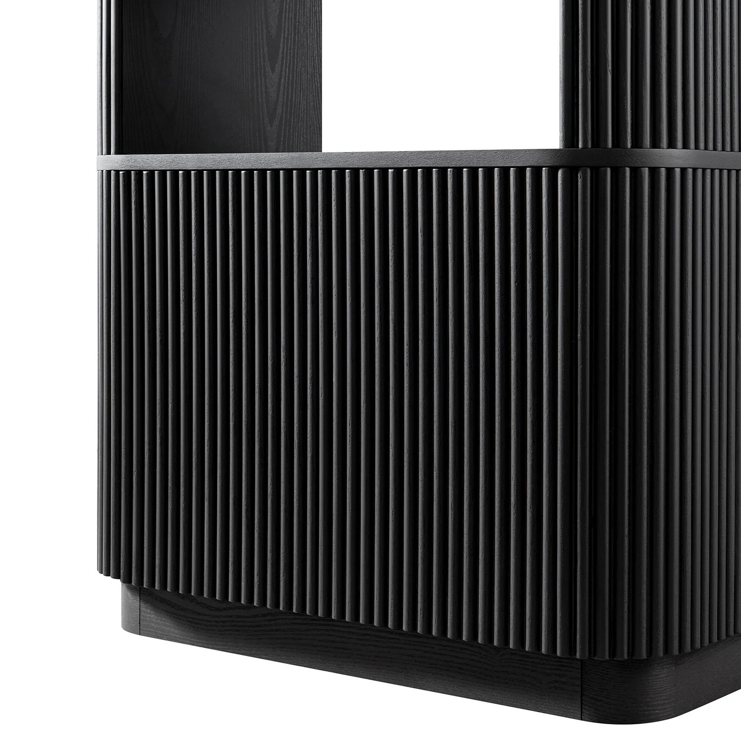 Maru Bookcase with Cabinet, Black - Image 16