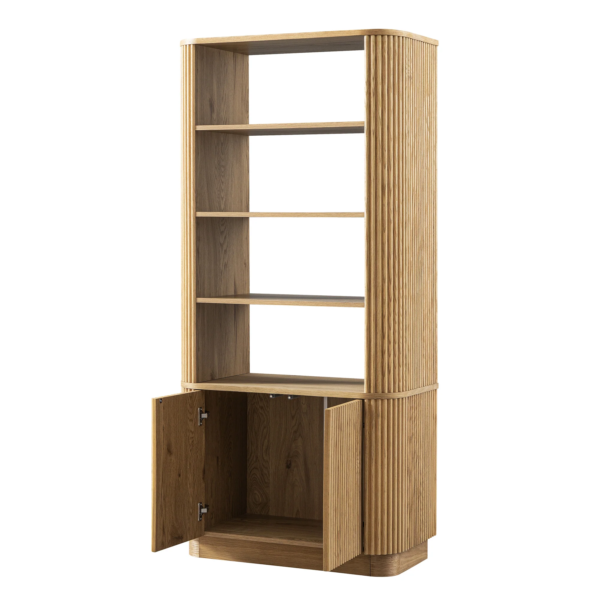 Maru Bookcase with Cabinet, Oak - Image 11