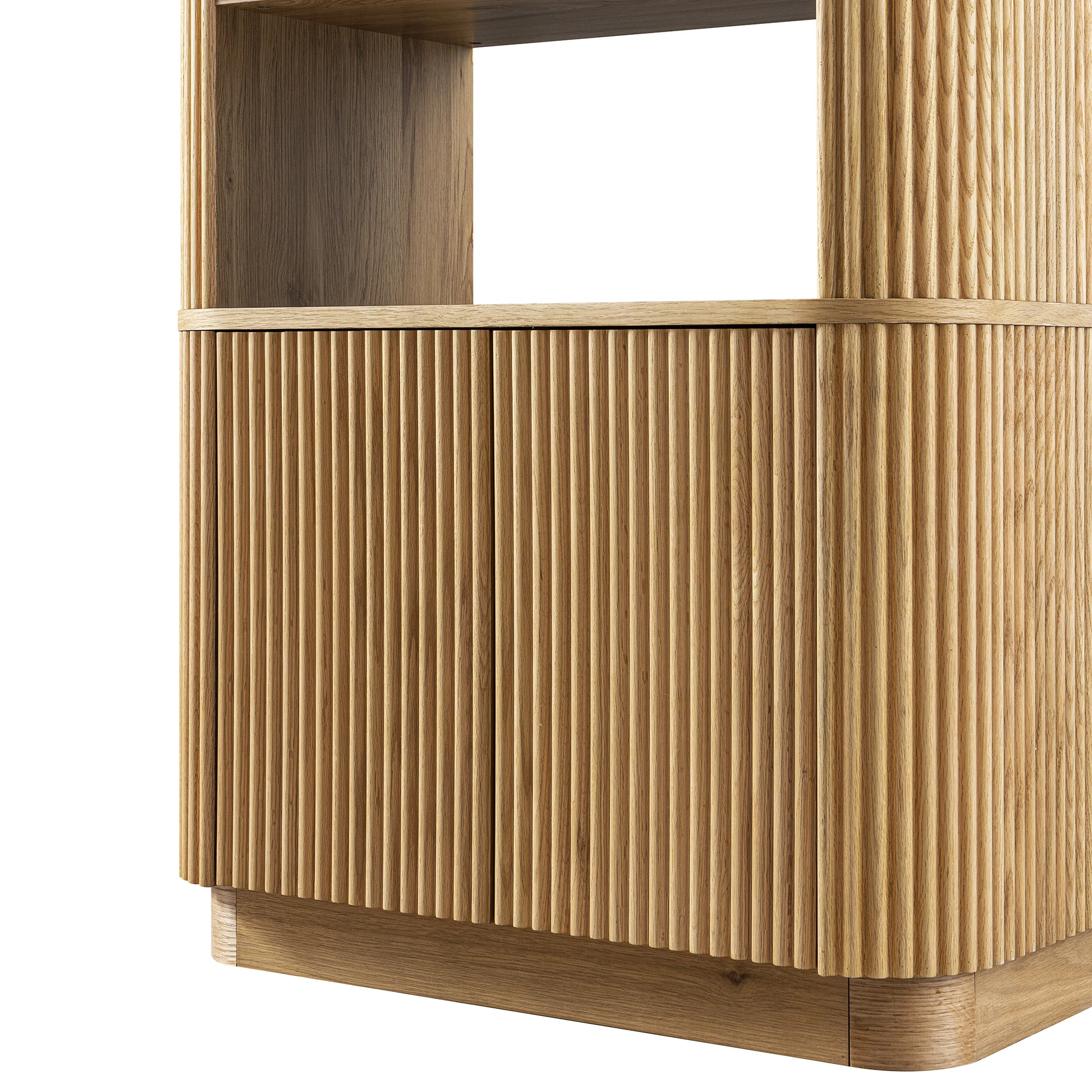 Maru Bookcase with Cabinet, Oak - Image 14
