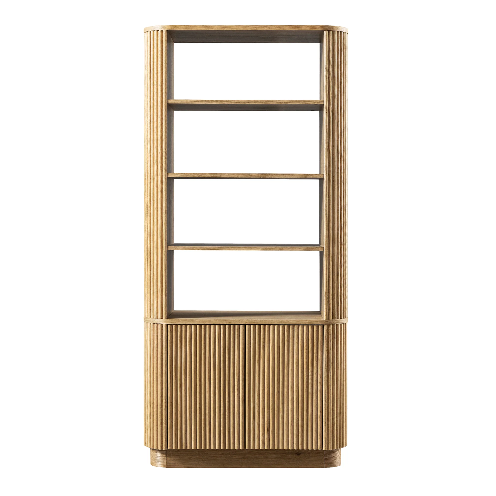Maru Bookcase with Cabinet, Oak - Image 7
