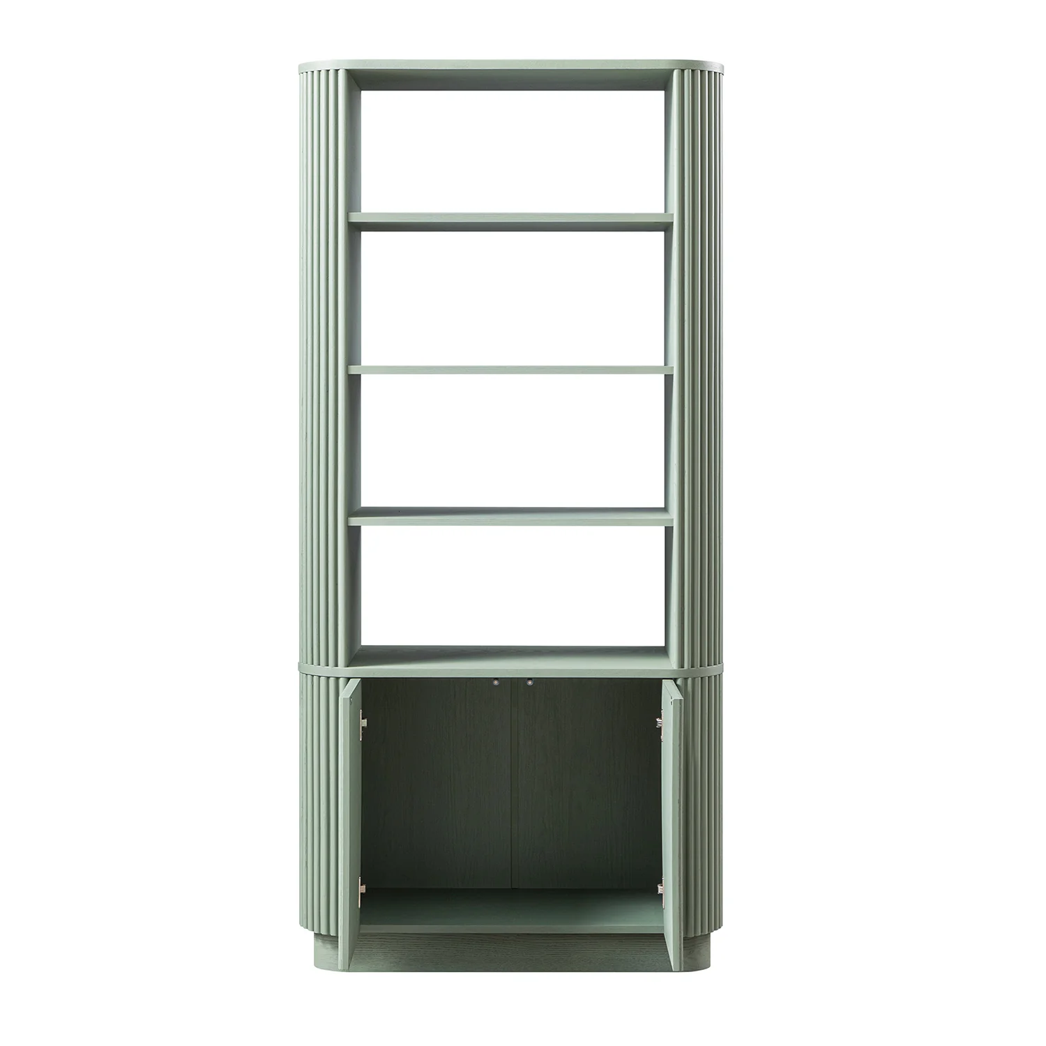 Maru Bookcase with Cabinet, Sage Green - Image 10