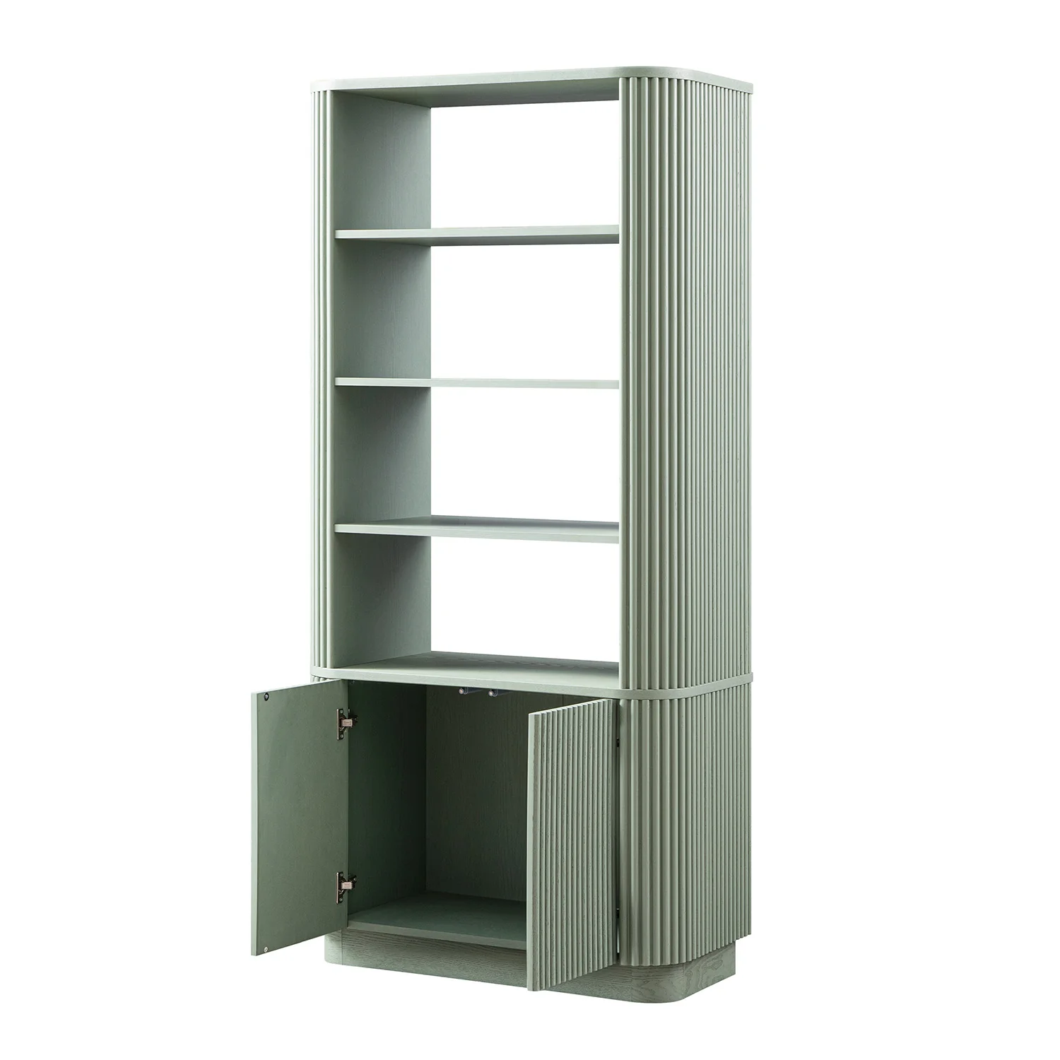 Maru Bookcase with Cabinet, Sage Green - Image 11