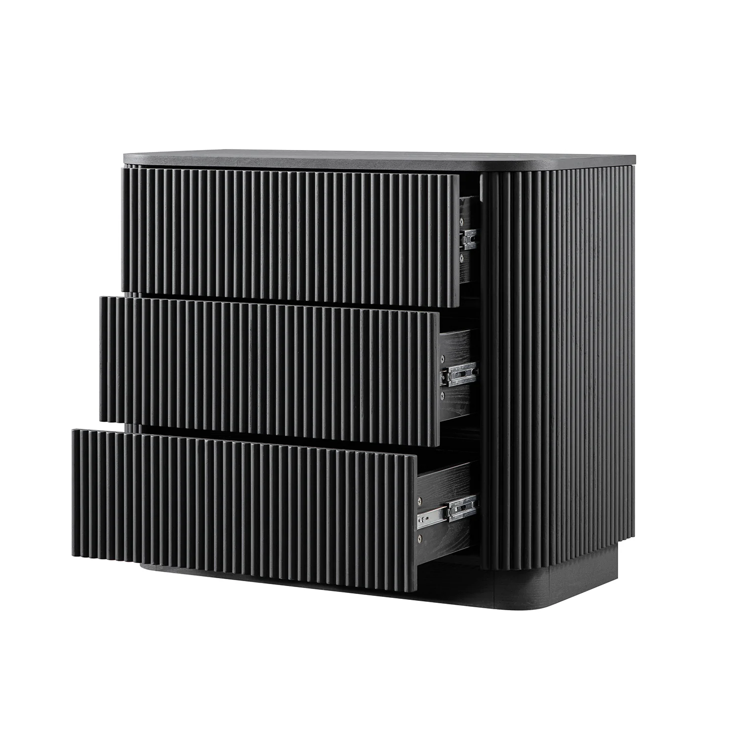 Maru Chest of 3 Drawers, Black - Image 10