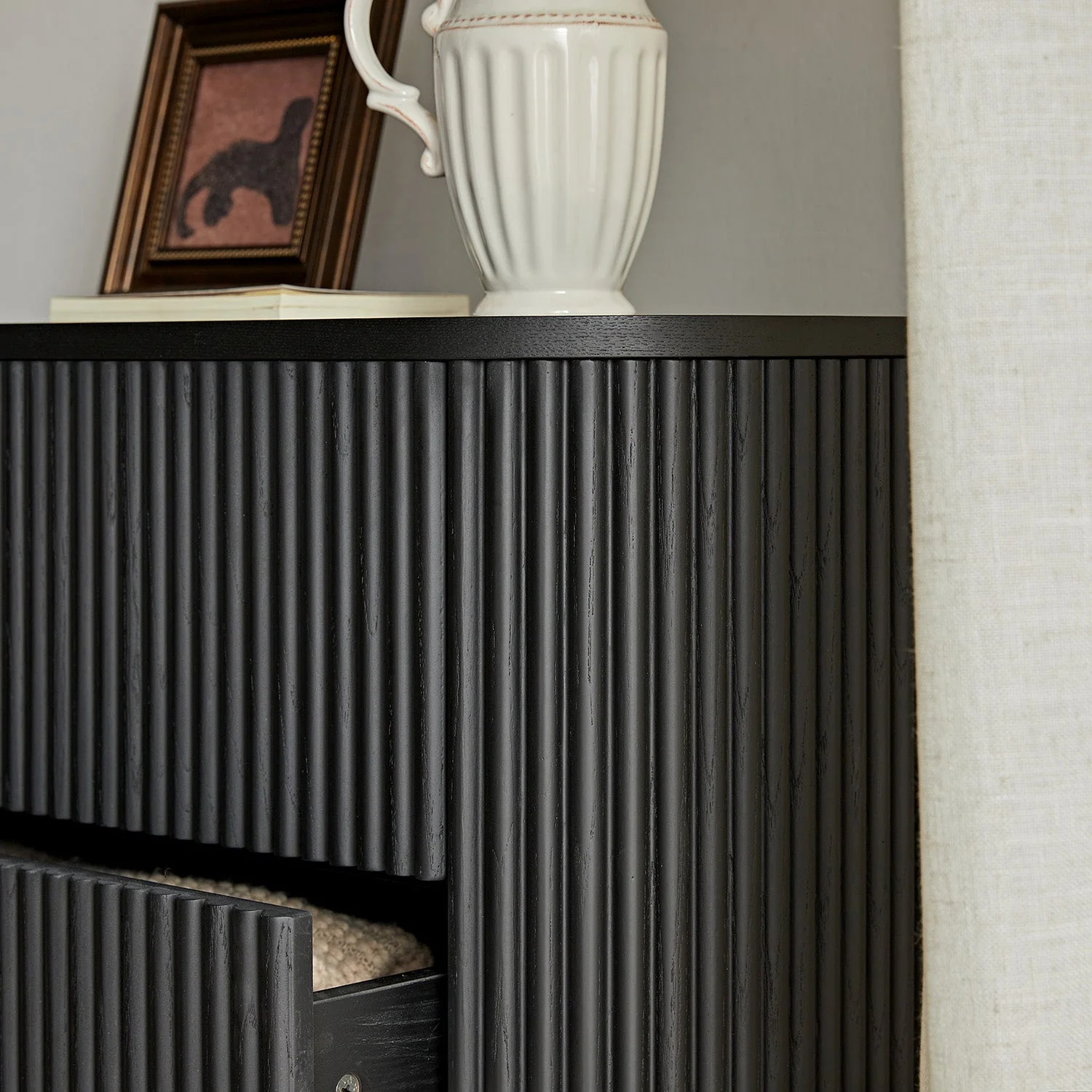 Maru Chest of 3 Drawers, Black - Image 5