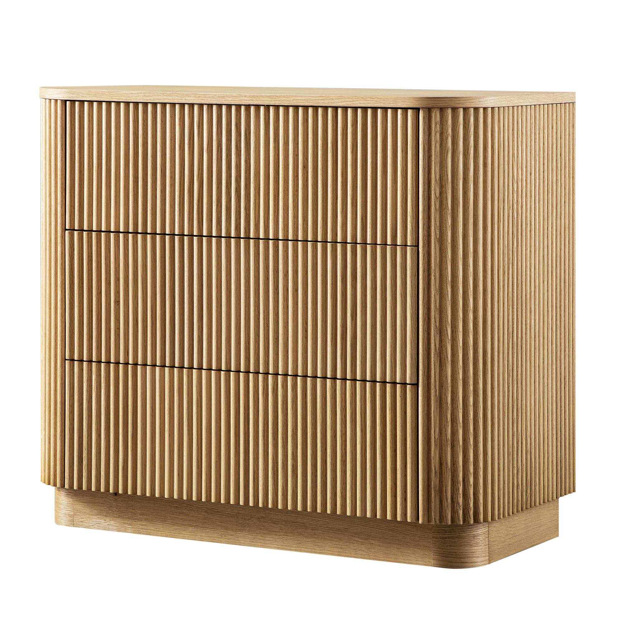 Maru Chest of 3 Drawers, Oak - Image 9