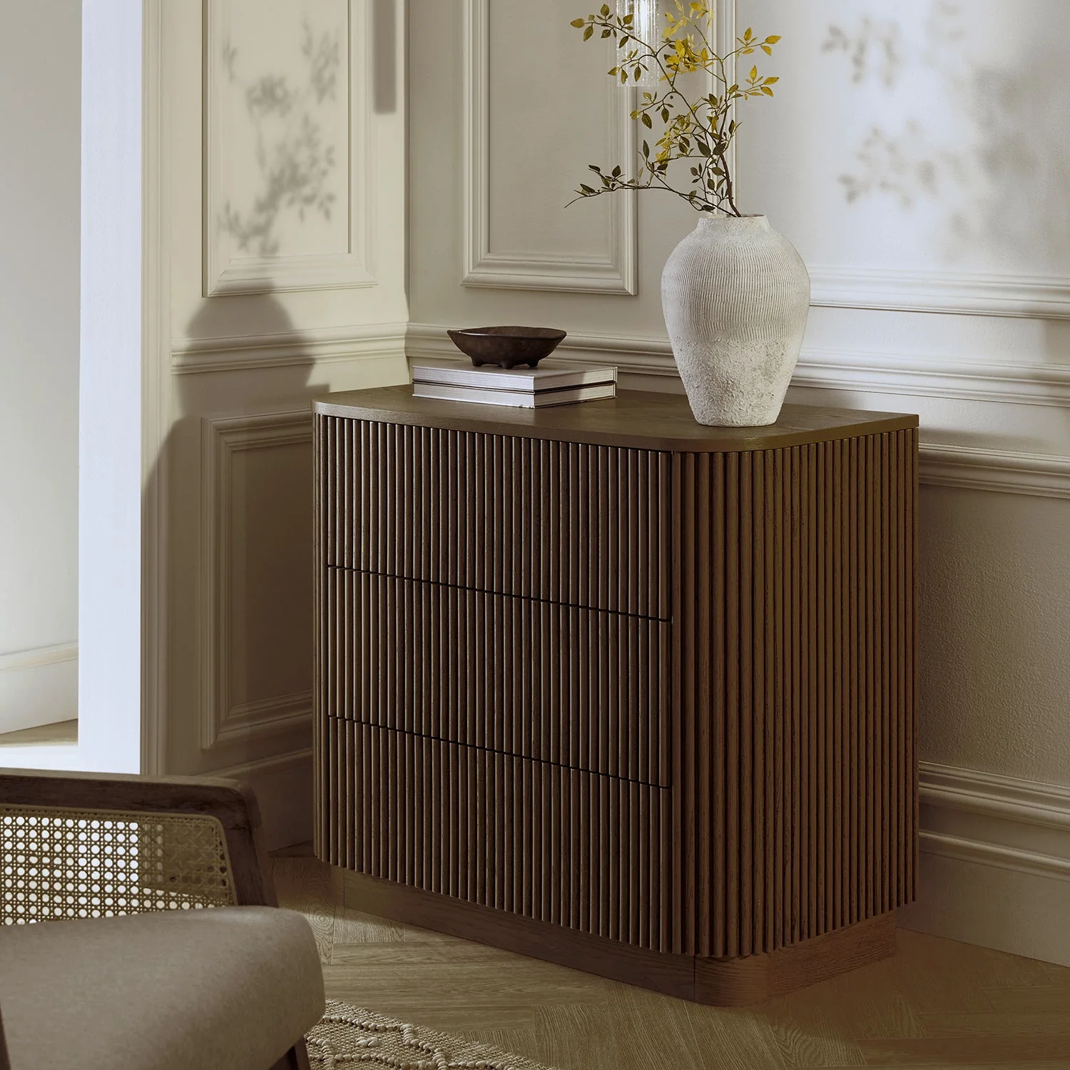 Maru Chest of 3 Drawers, Silver Oak - Image 2