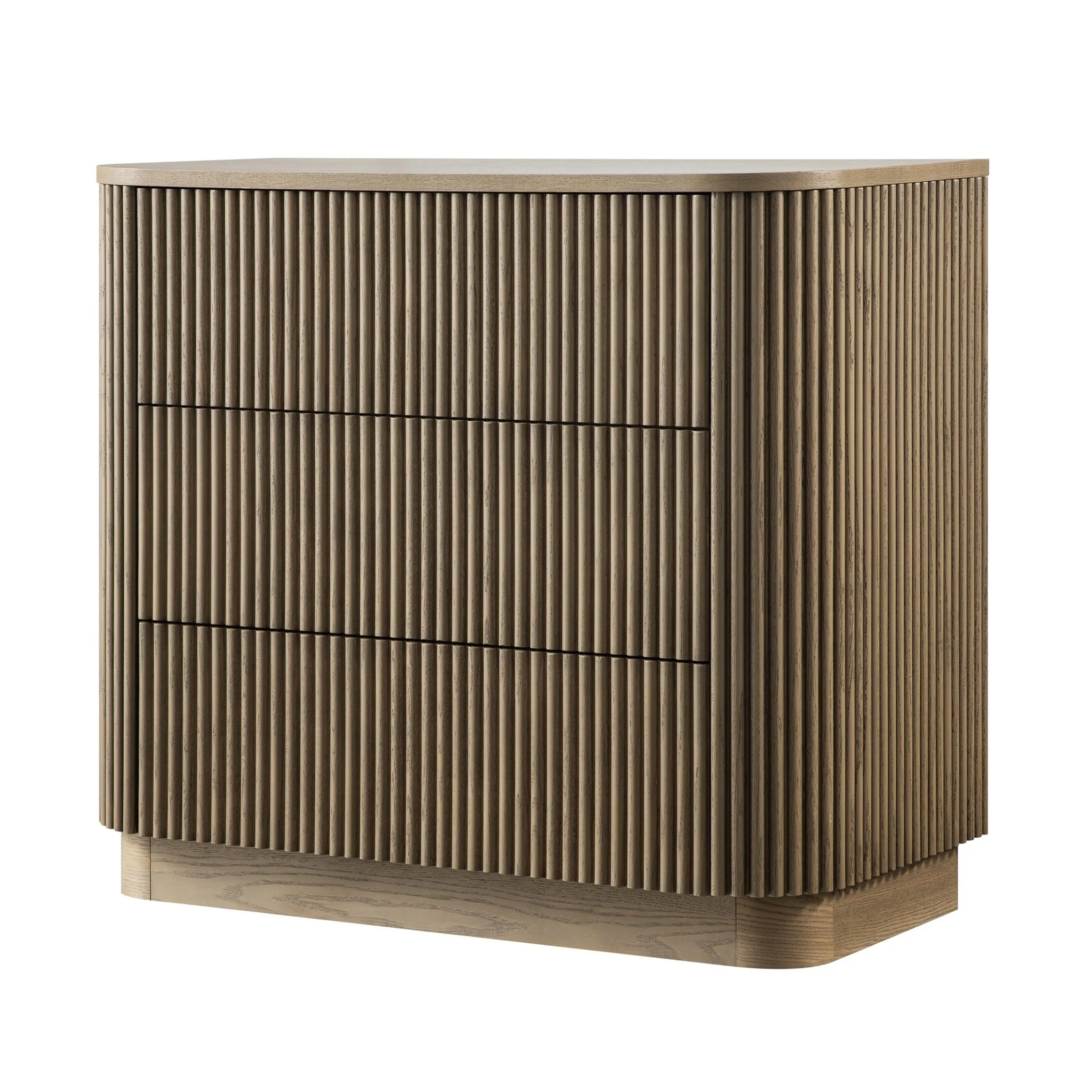 Maru Chest of 3 Drawers, Silver Oak - Image 8