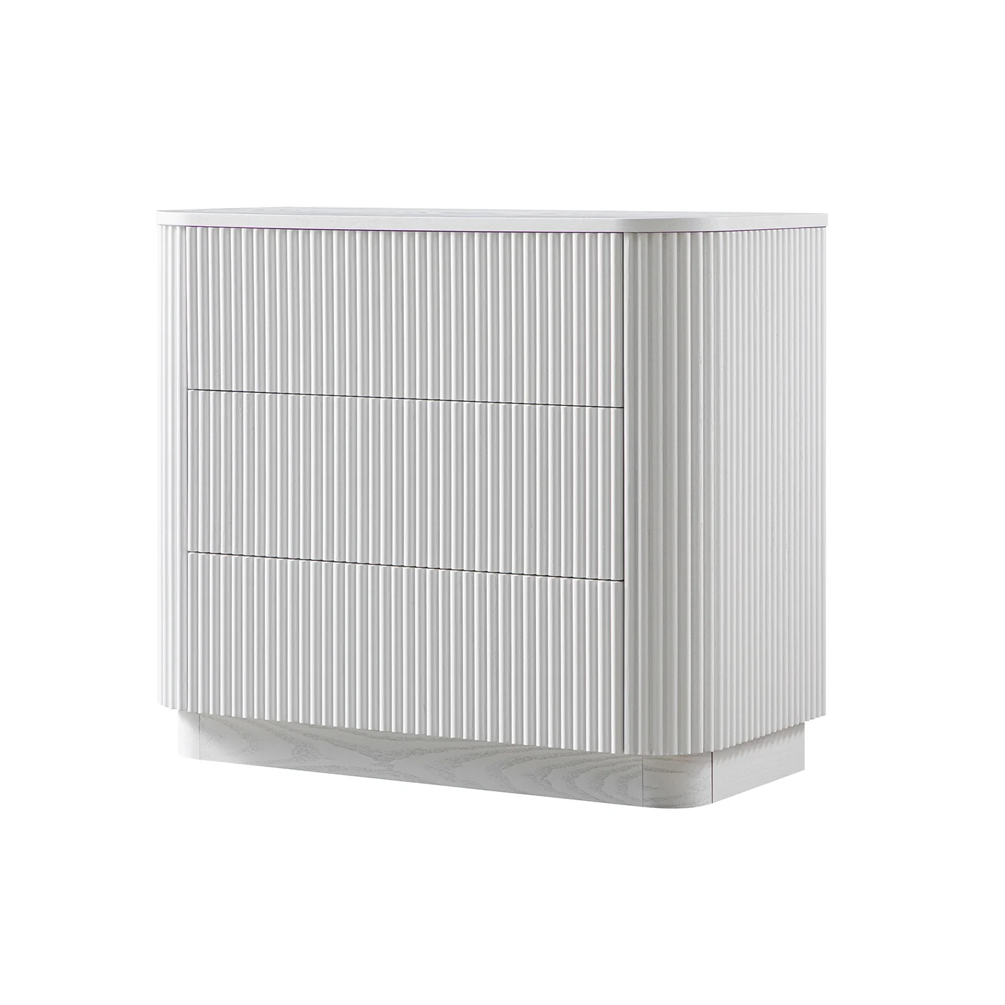 Maru Chest of 3 Drawers, Washed White - Image 9