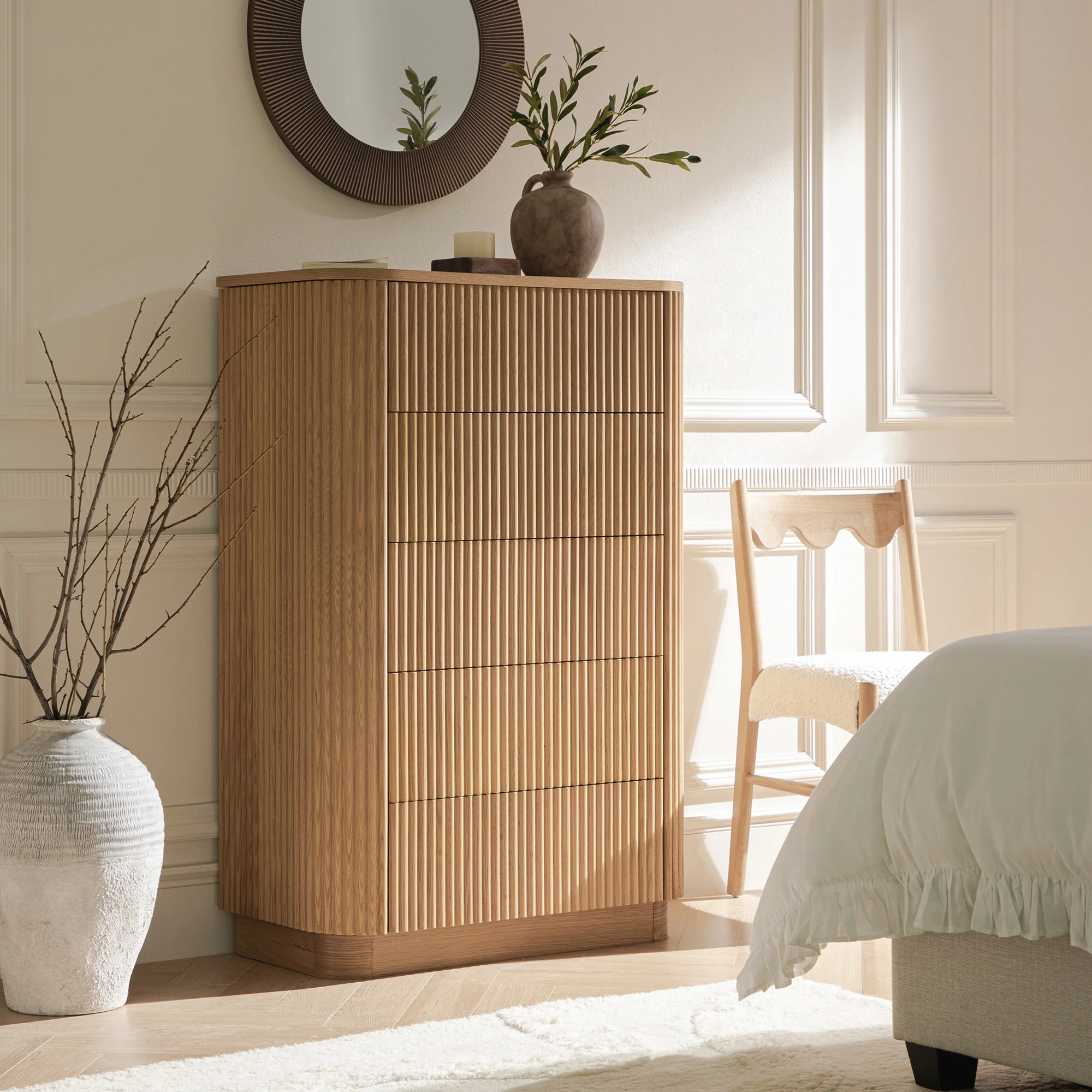 Maru Chest of 5 Drawers, Oak - Image 2