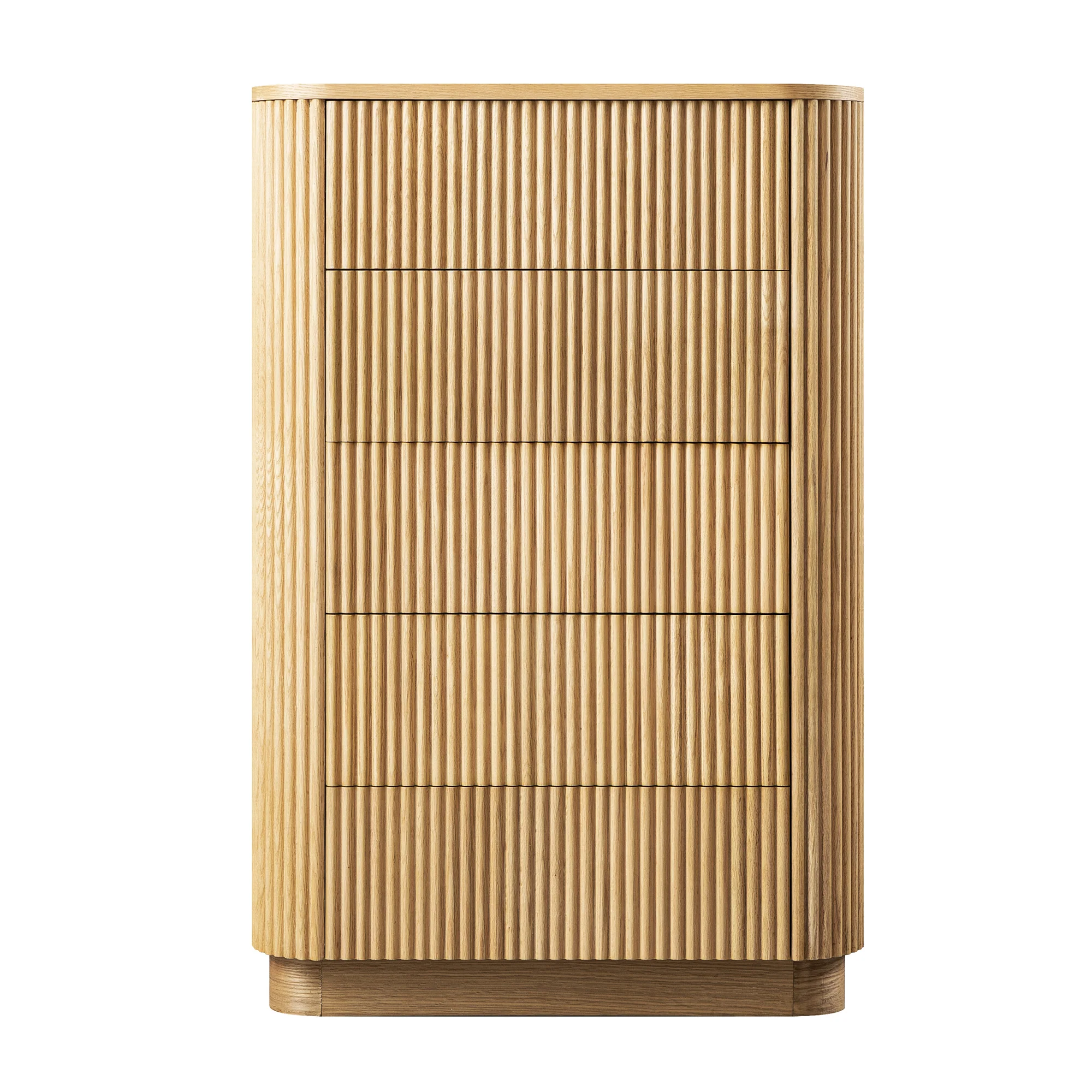 Maru Chest of 5 Drawers, Oak - Image 7
