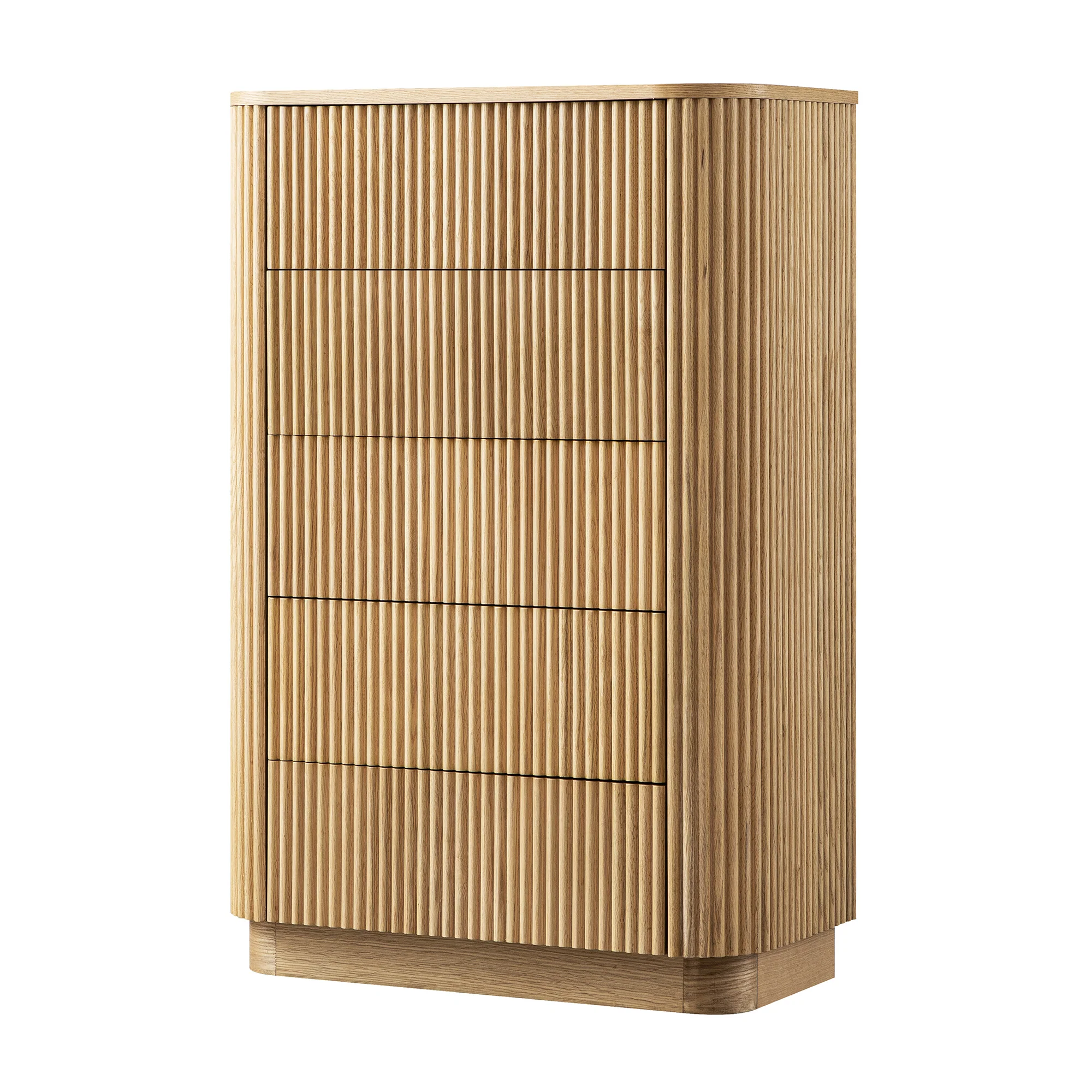 Maru Chest of 5 Drawers, Oak - Image 8
