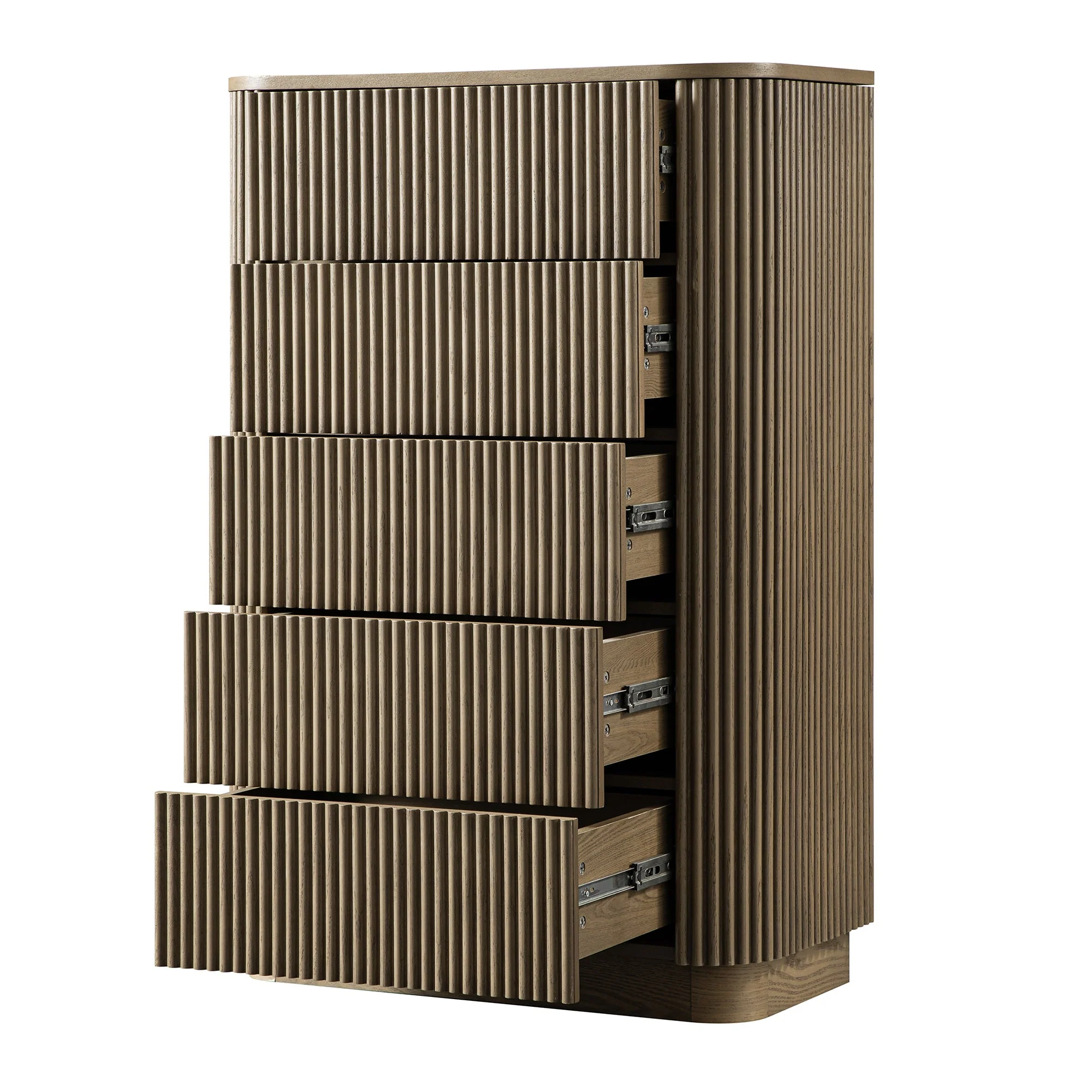 Maru Chest of 5 Drawers, Silver Oak - Image 10