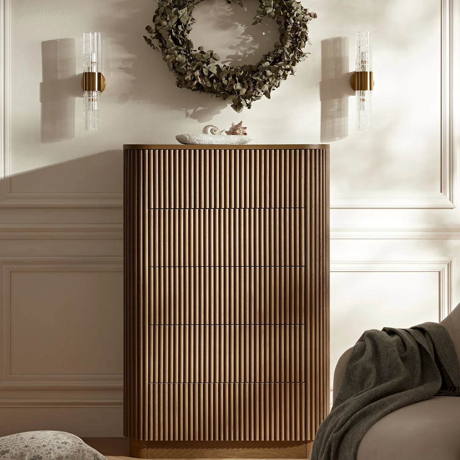 Maru Chest of 5 Drawers, Silver Oak - Image 2