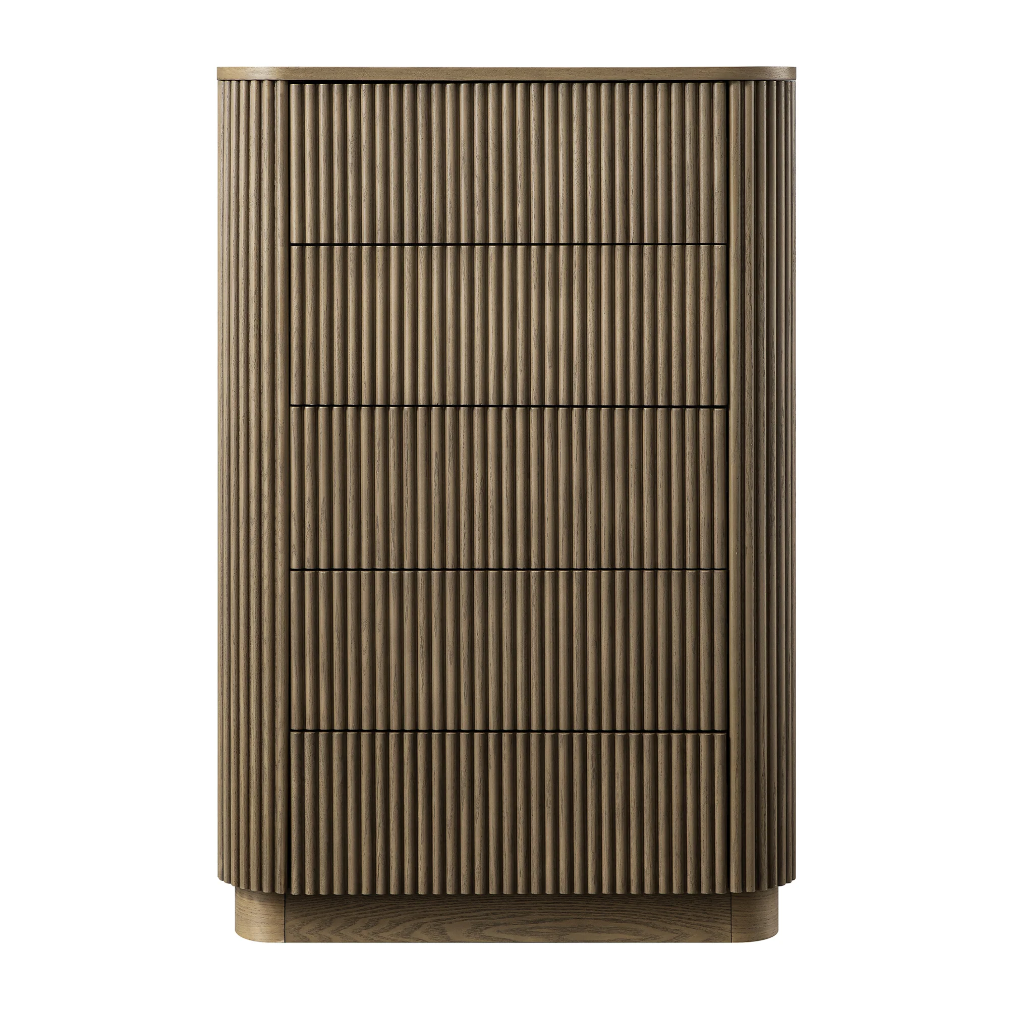 Maru Chest of 5 Drawers, Silver Oak - Image 7