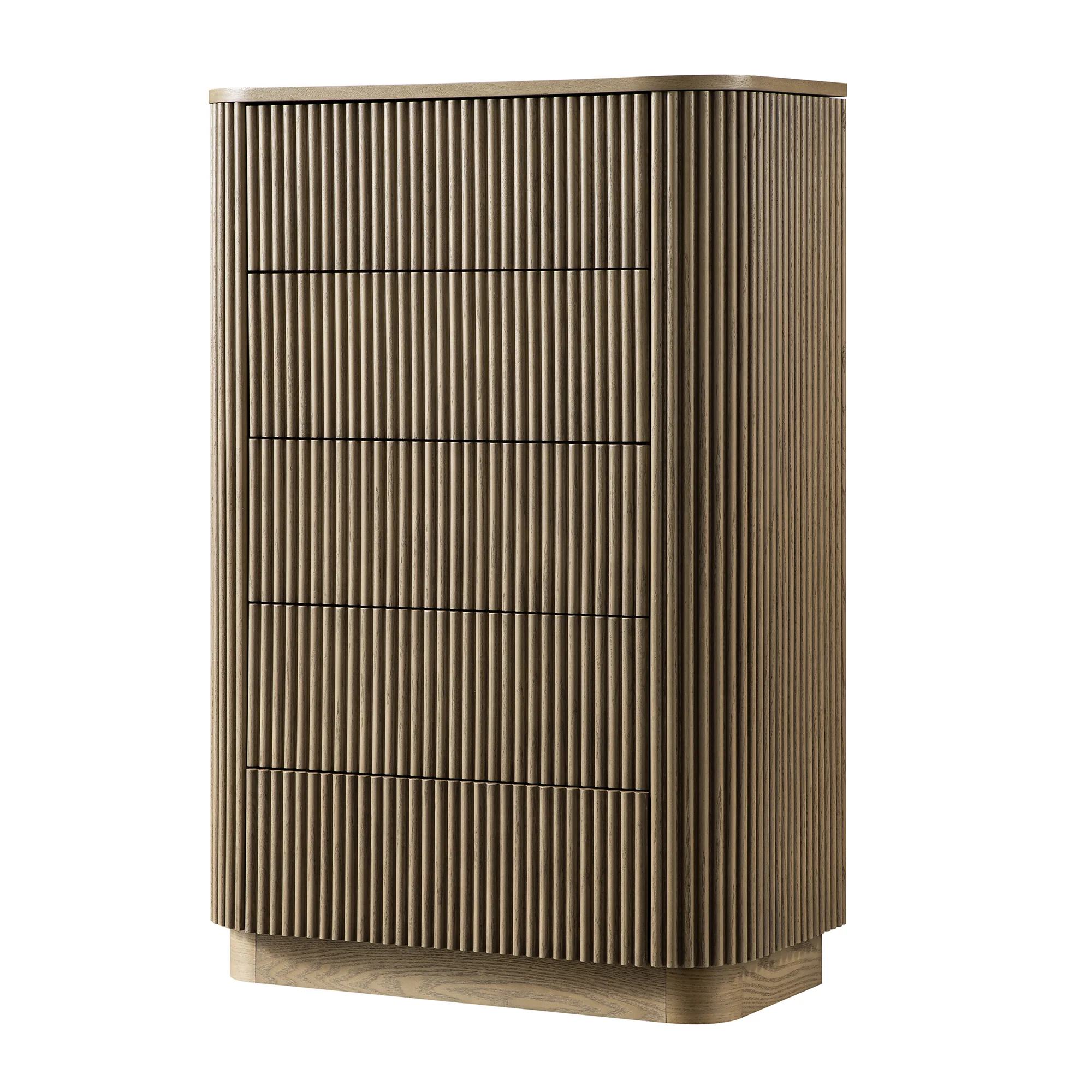Maru Chest of 5 Drawers, Silver Oak - Image 8