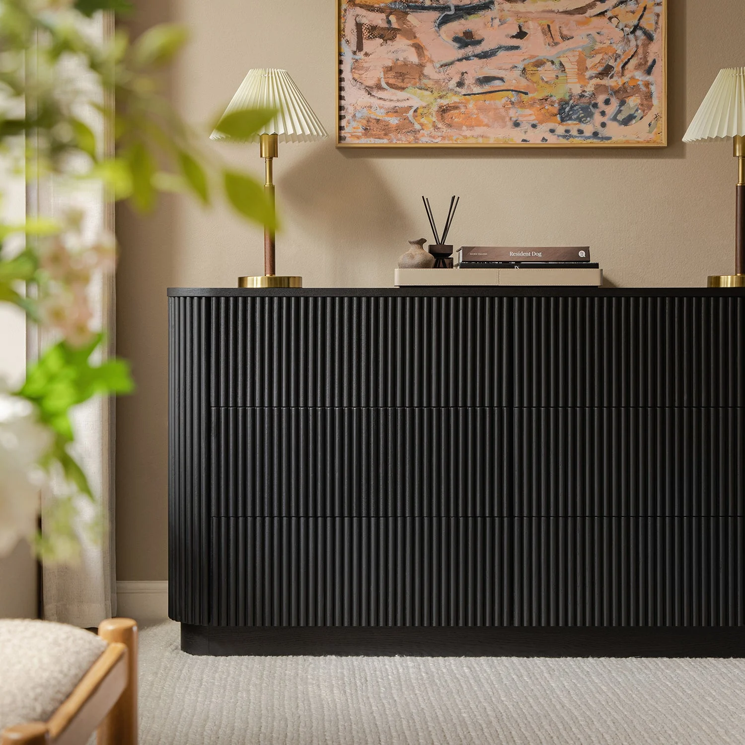 Maru Chest of 6 Drawers, Black - Image 3