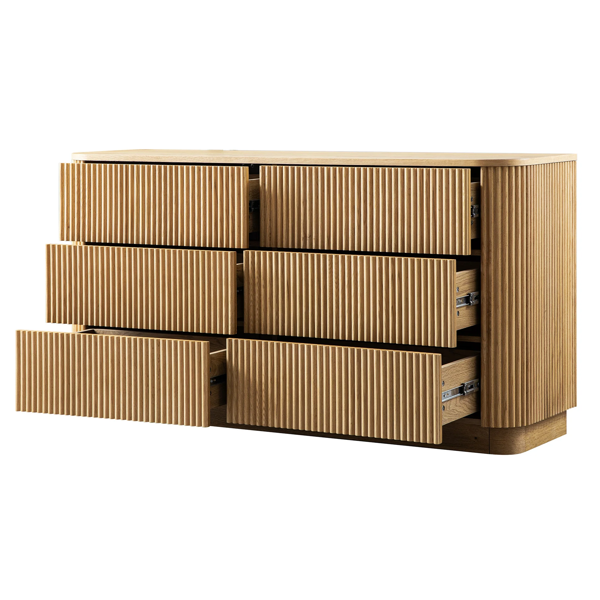 Maru Chest of 6 Drawers, Oak - Image 10