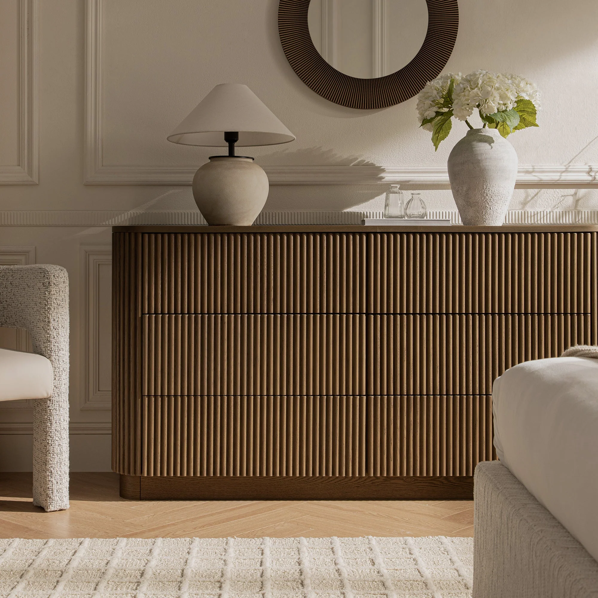 Maru Chest of 6 Drawers, Silver Oak - Image 3