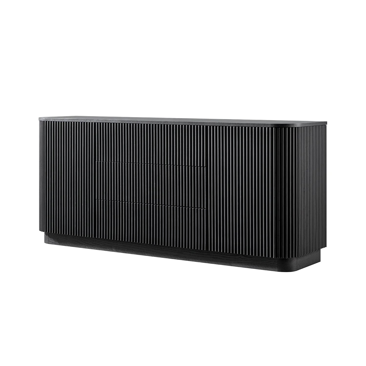 Maru Large 2-Door Sideboard with Drawers, Black - Image 9