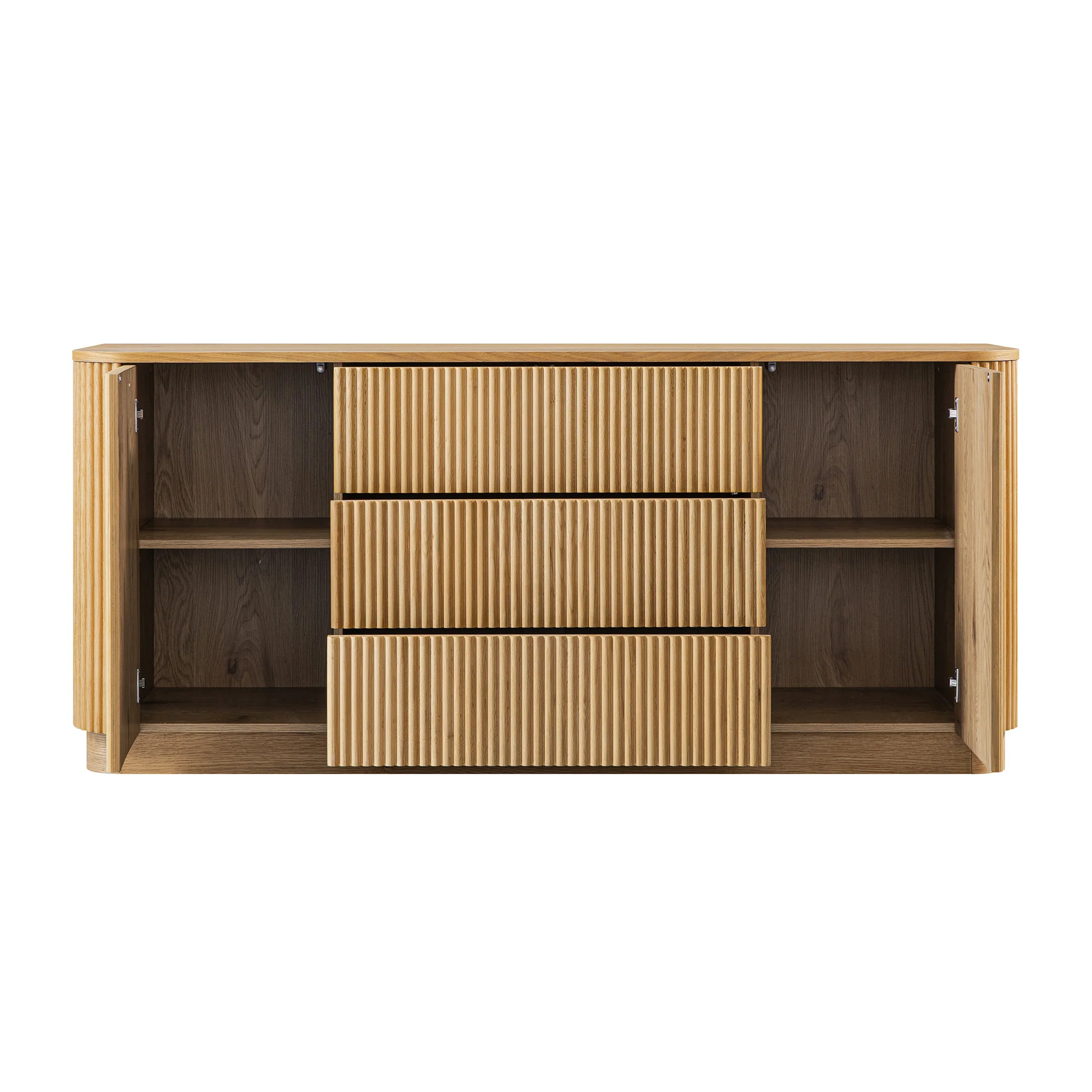 Maru Large 2-Door Sideboard with Drawers, Oak - Image 10