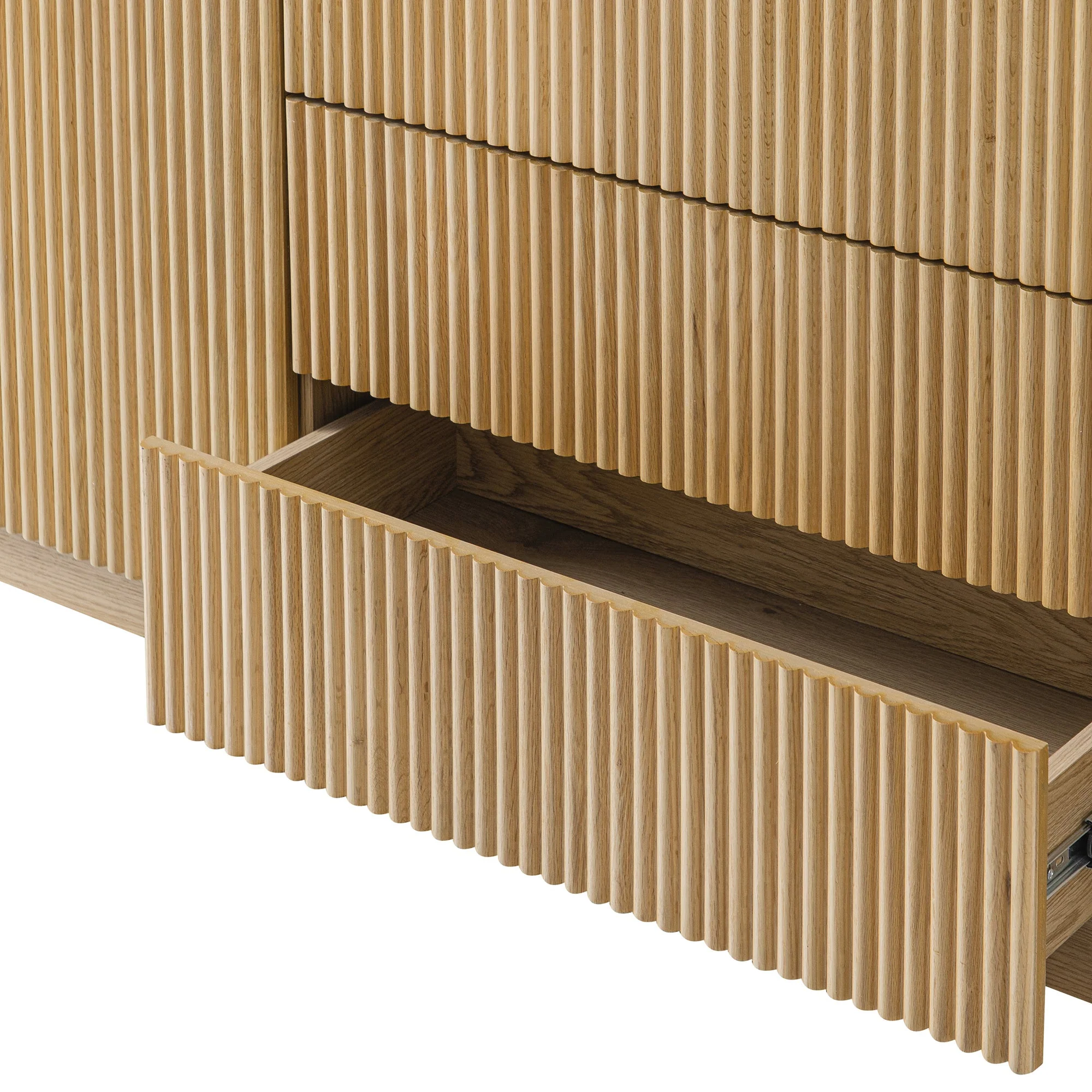 Maru Large 2-Door Sideboard with Drawers, Oak - Image 15