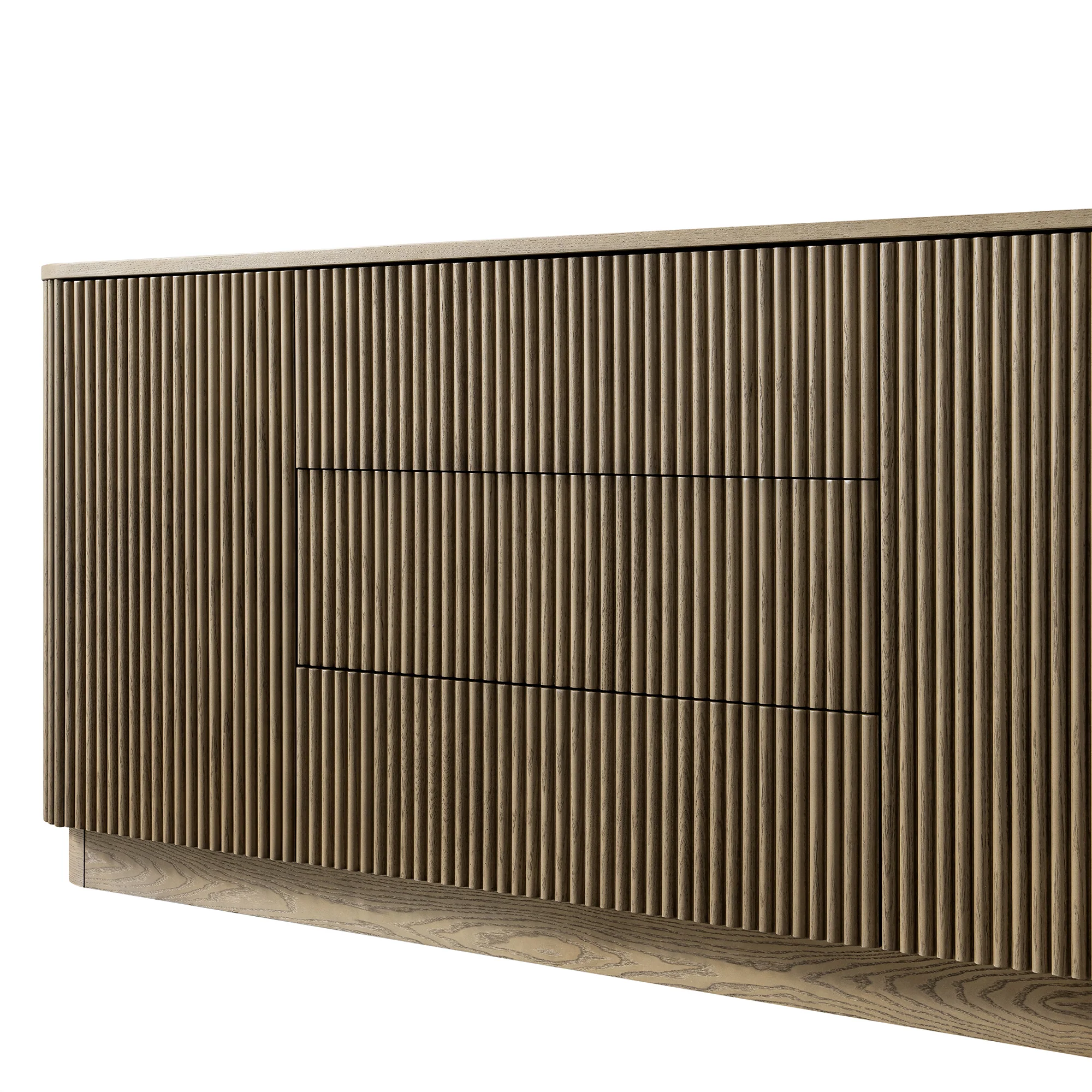 Maru Large 2-Door Sideboard with Drawers, Silver Oak - Image 15