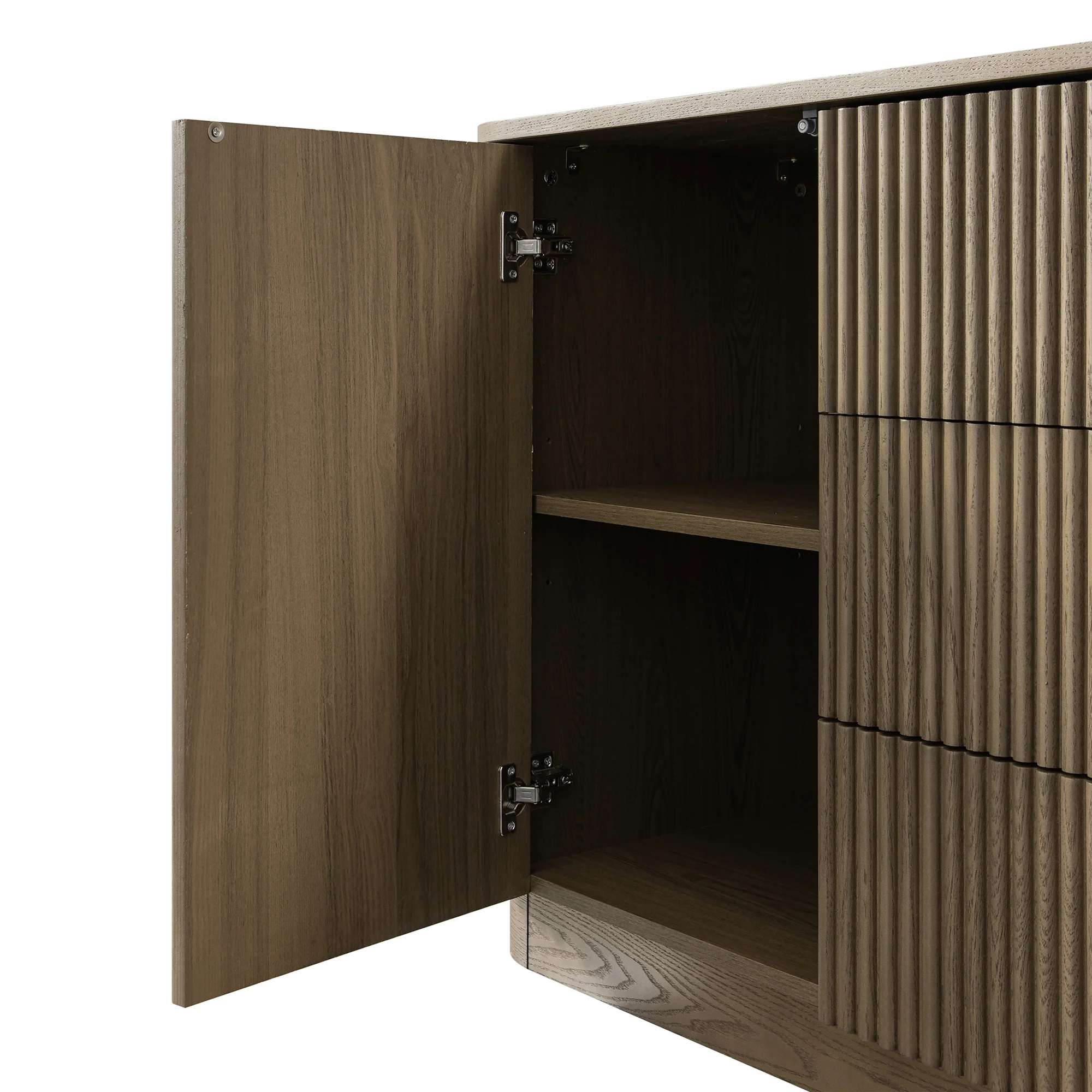Maru Large 2-Door Sideboard with Drawers, Silver Oak - Image 17