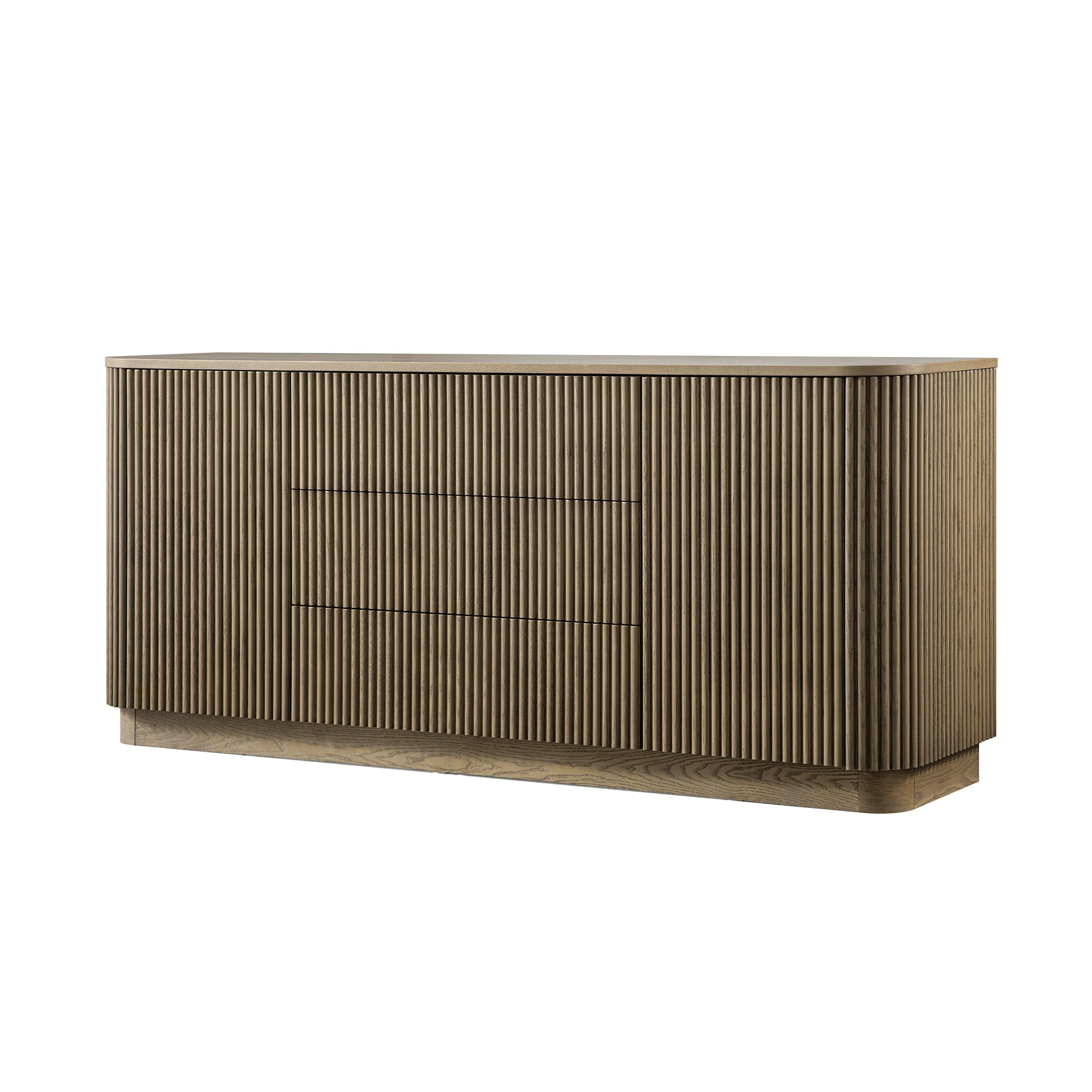 Maru Large 2-Door Sideboard with Drawers, Silver Oak - Image 9