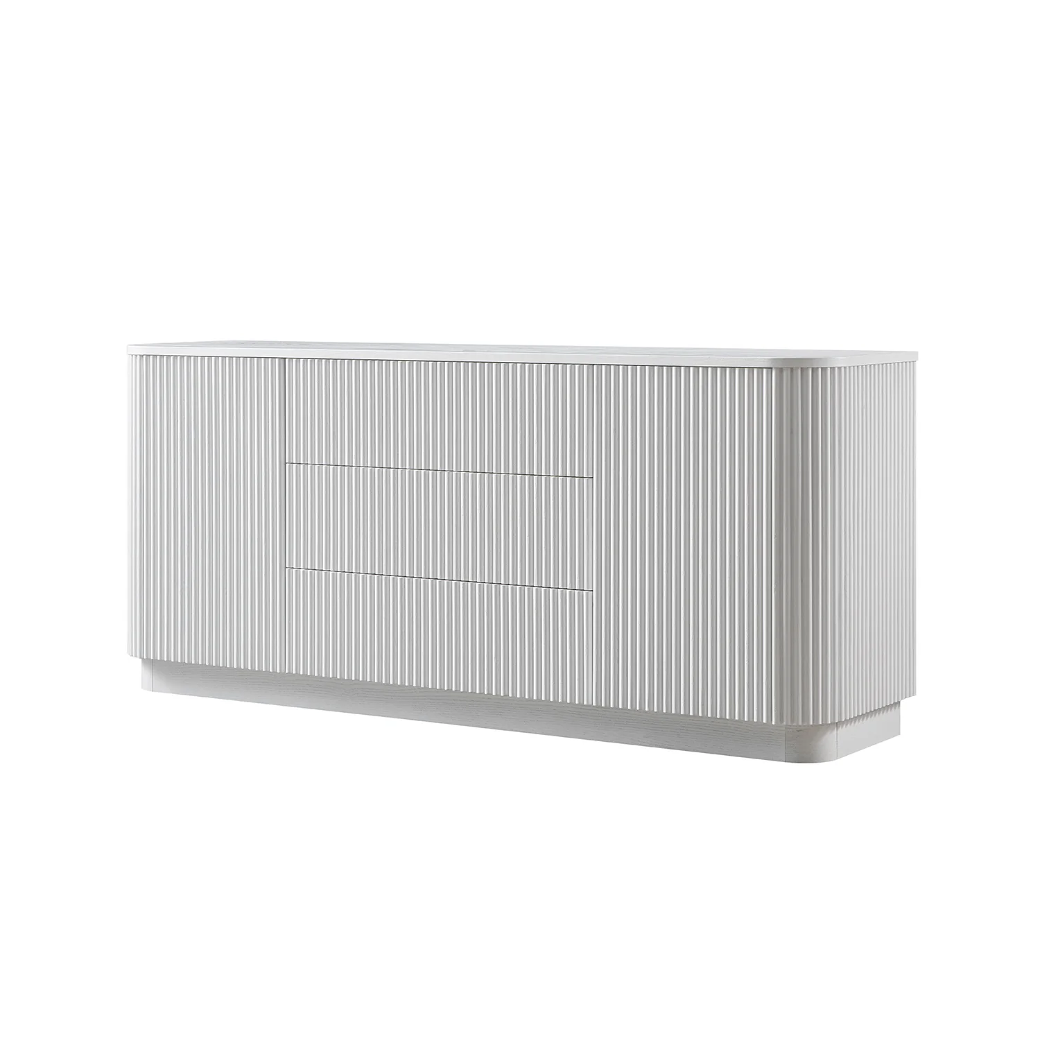 Maru Large 2-Door Sideboard with Drawers, Washed White - Image 10