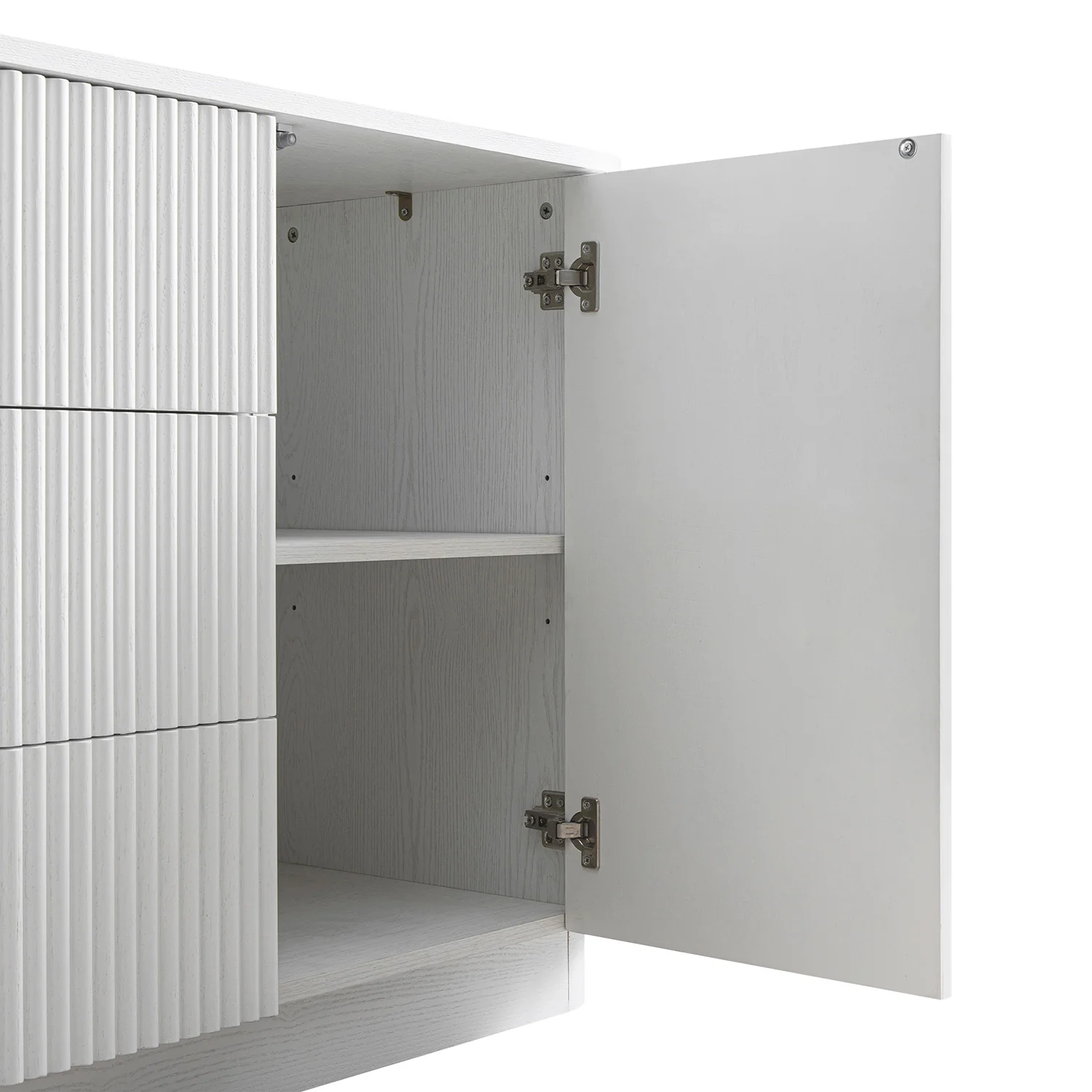 Maru Large 2-Door Sideboard with Drawers, Washed White - Image 18
