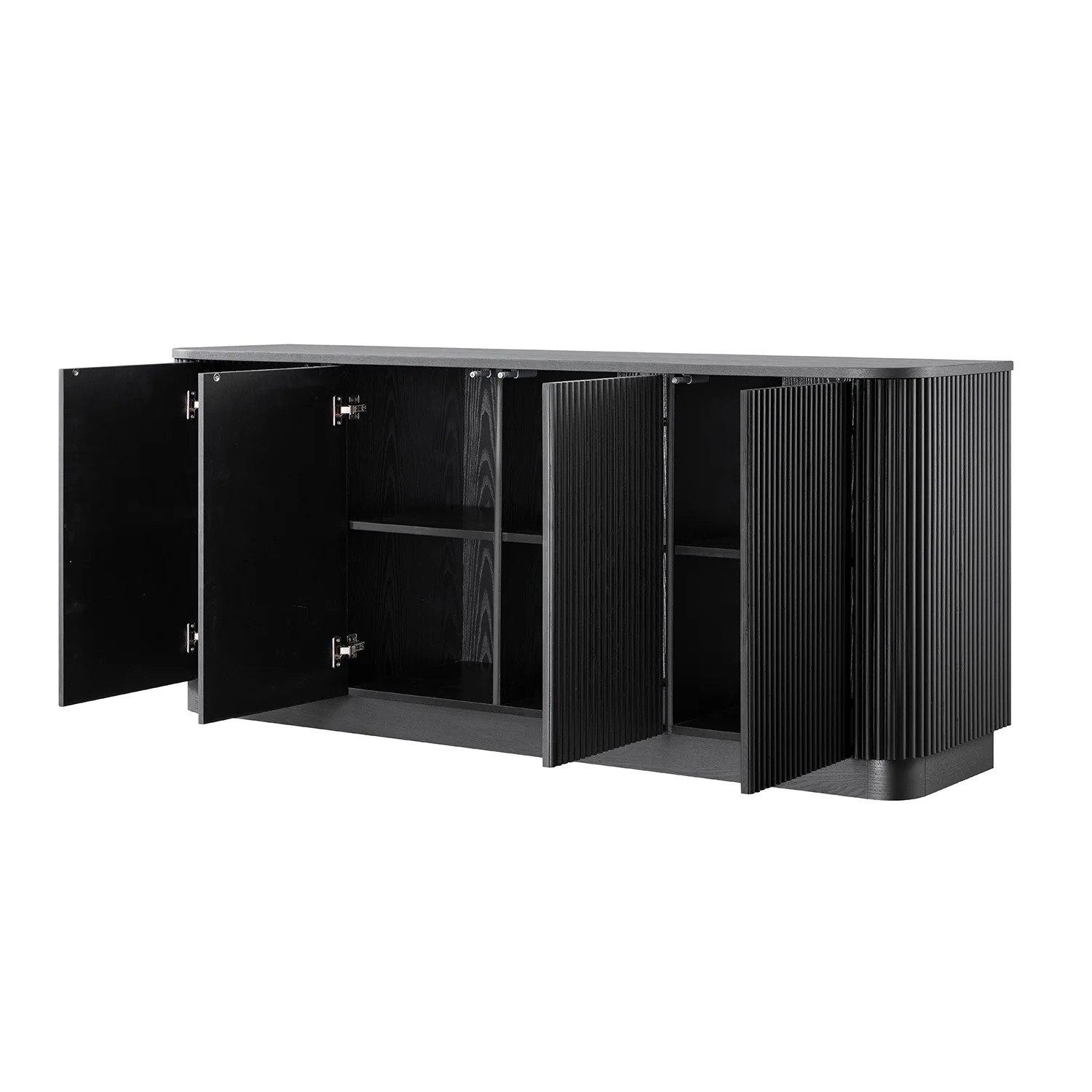 Maru Large 4-Door Sideboard, Black - Image 11