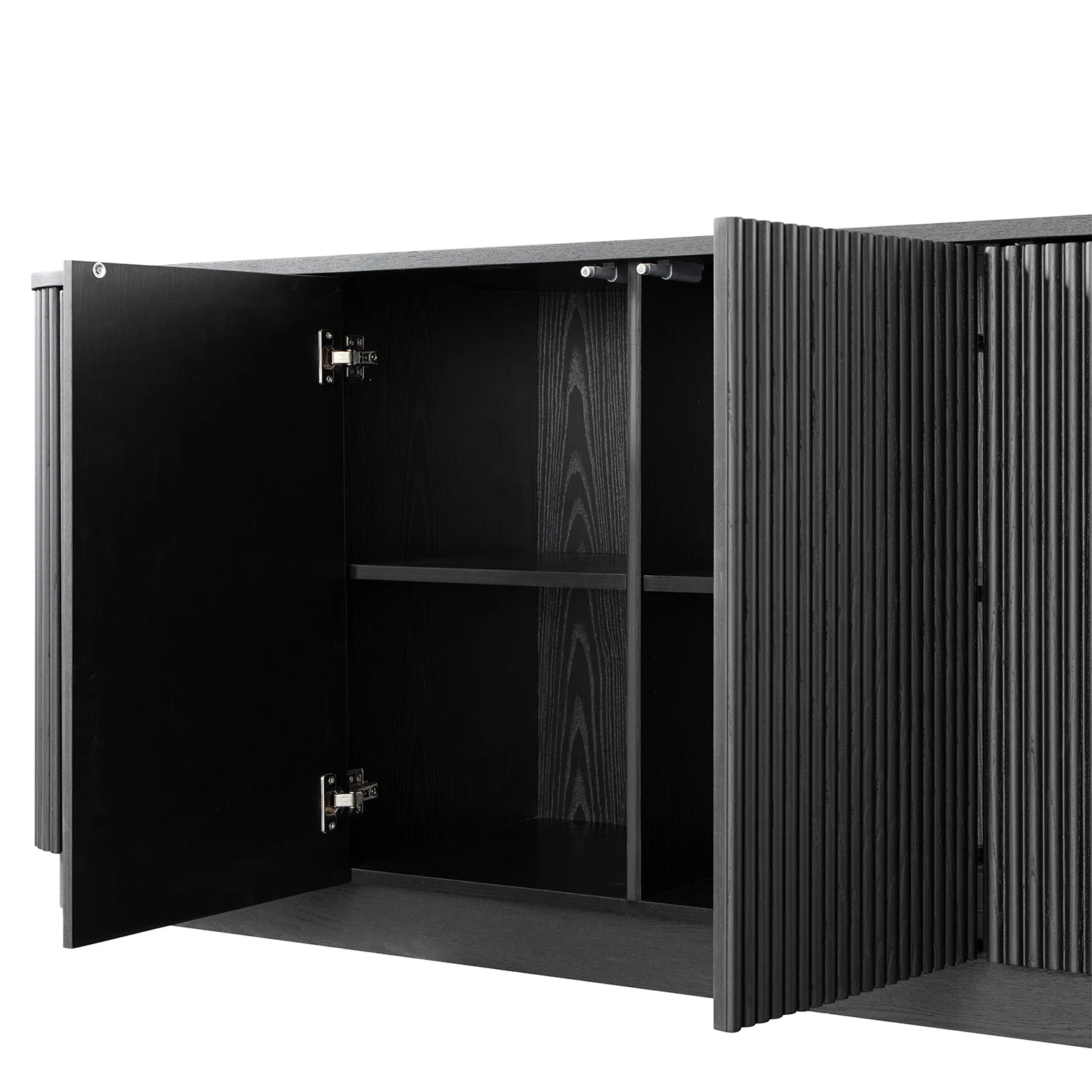 Maru Large 4-Door Sideboard, Black - Image 16