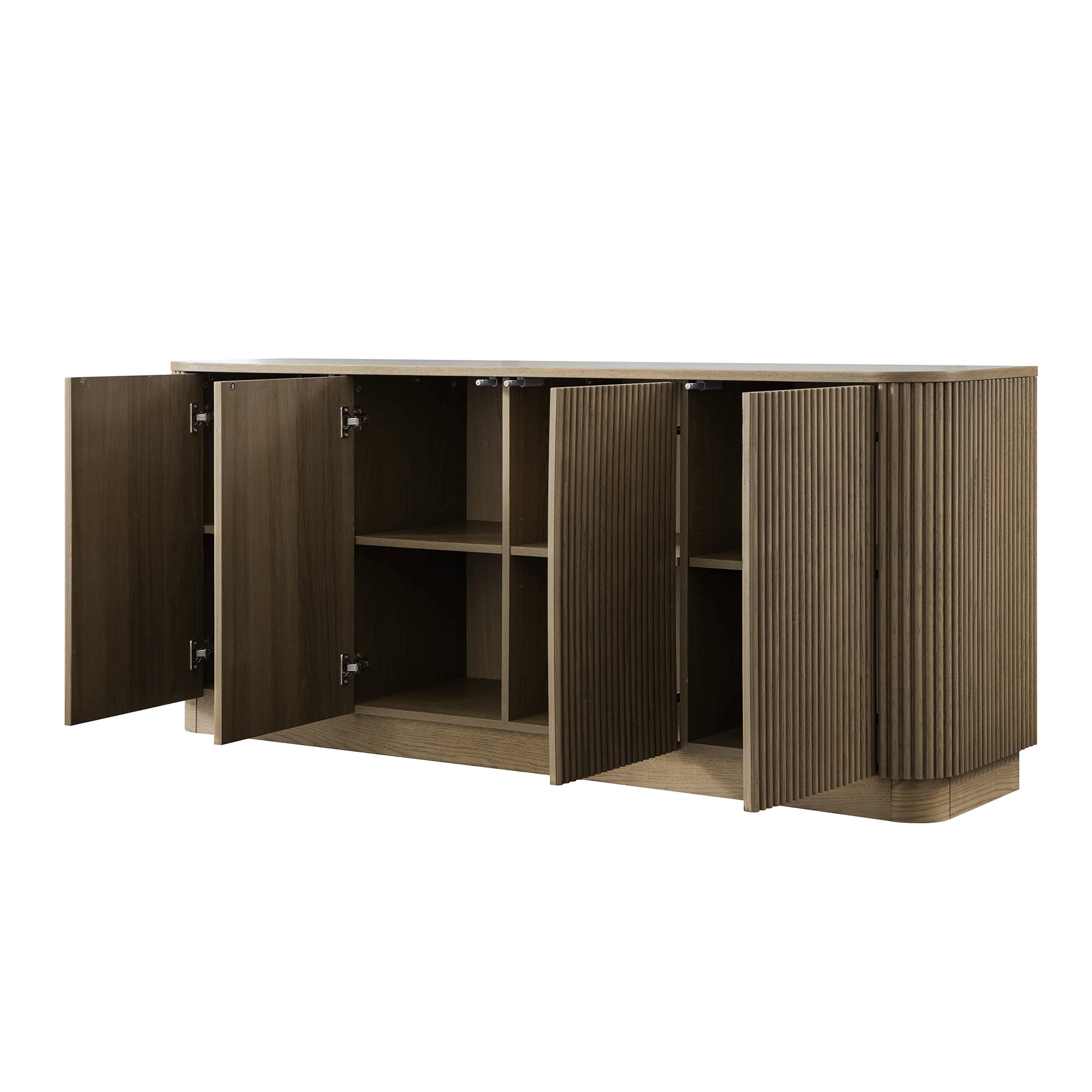 Maru Large 4-Door Sideboard, Silver Oak - Image 12