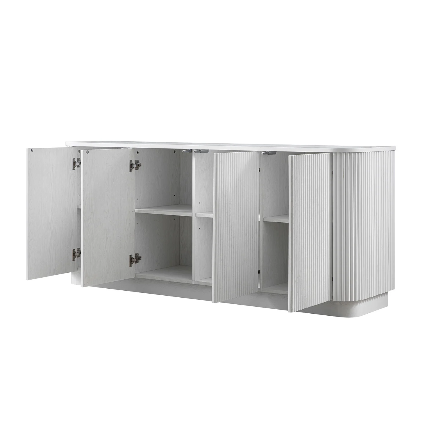 Maru Large 4-Door Sideboard, Washed White - Image 11