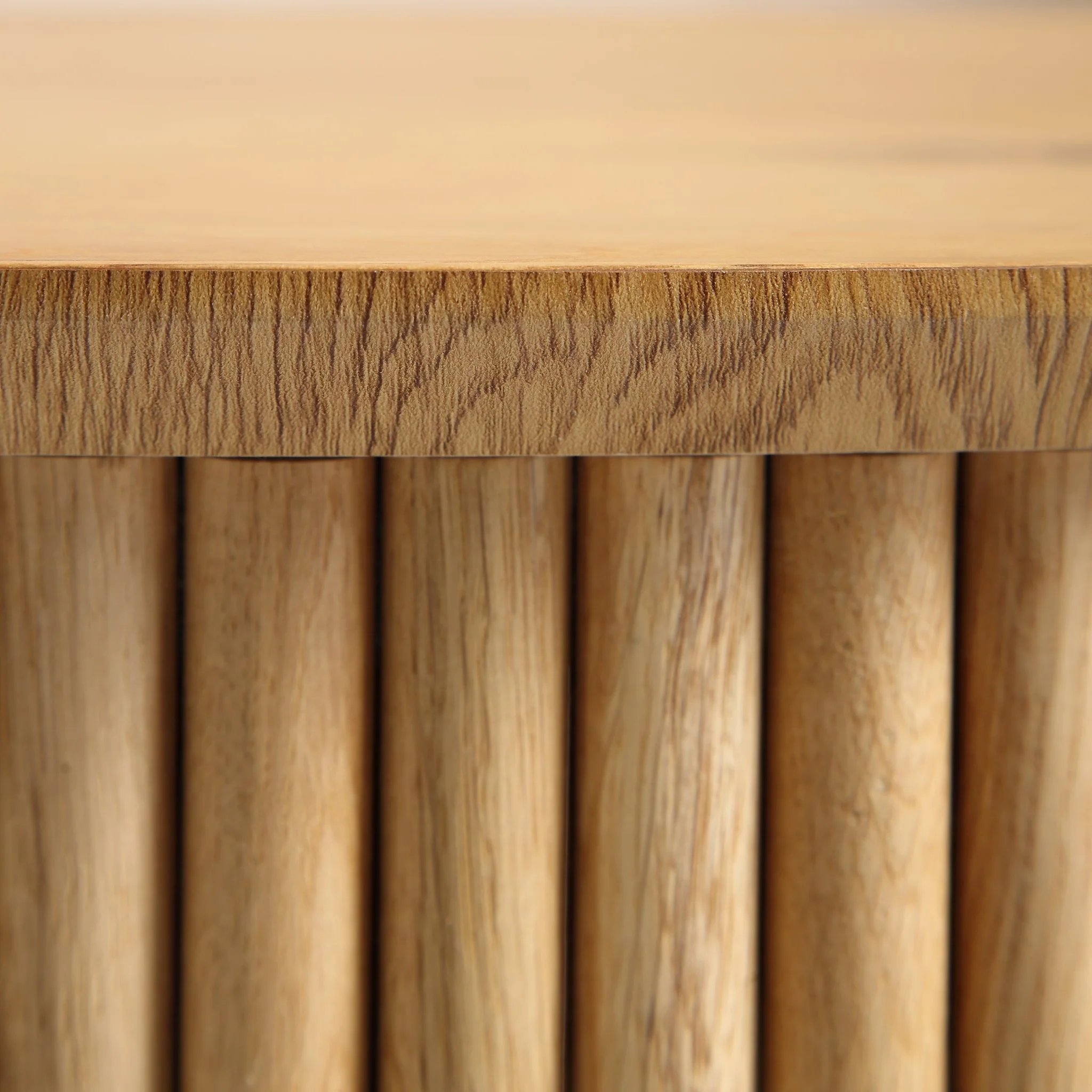 Maru Oak Round Coffee Table with Storage, Oak - Image 10