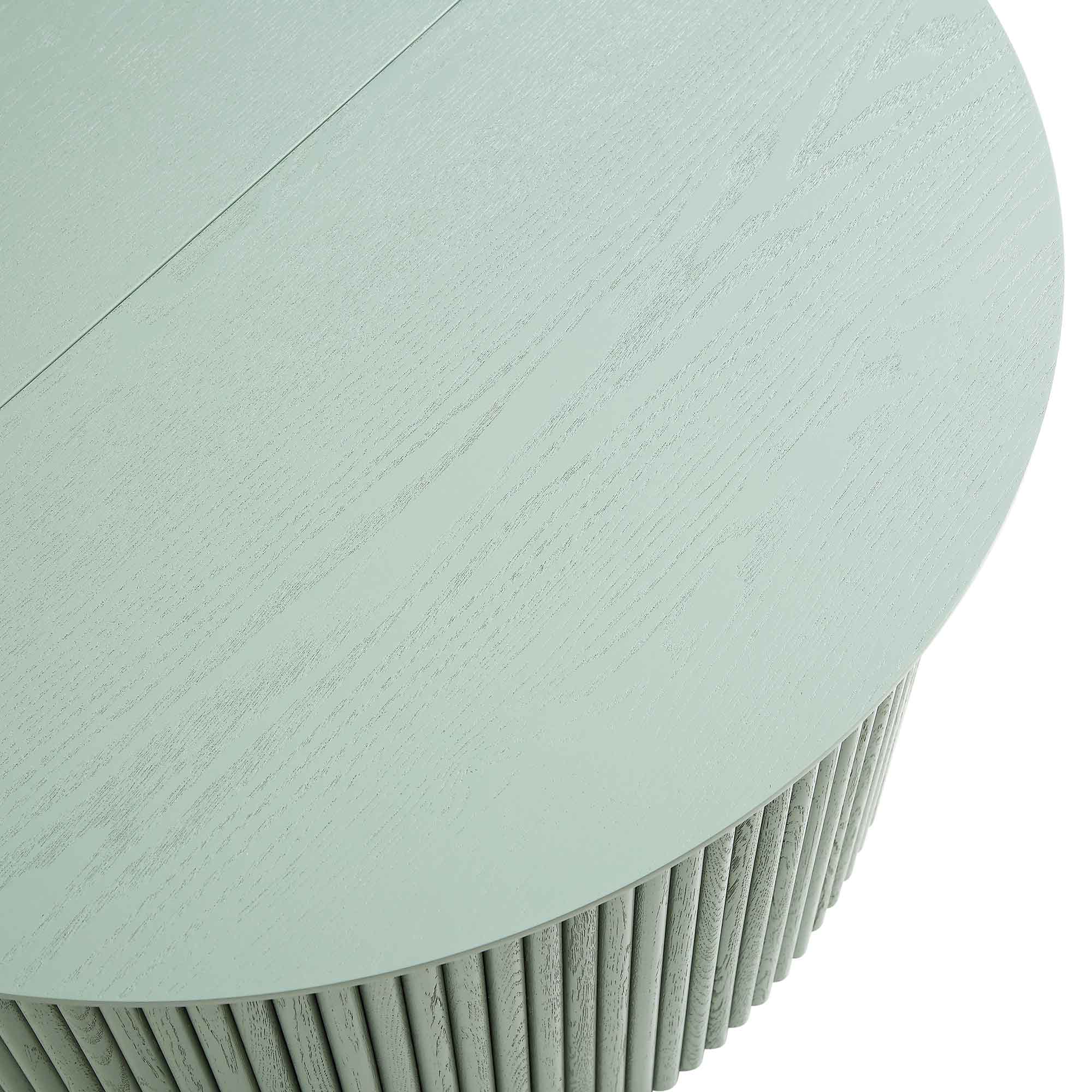Maru Oak Round Coffee Table with Storage, Sage Green - Image 10