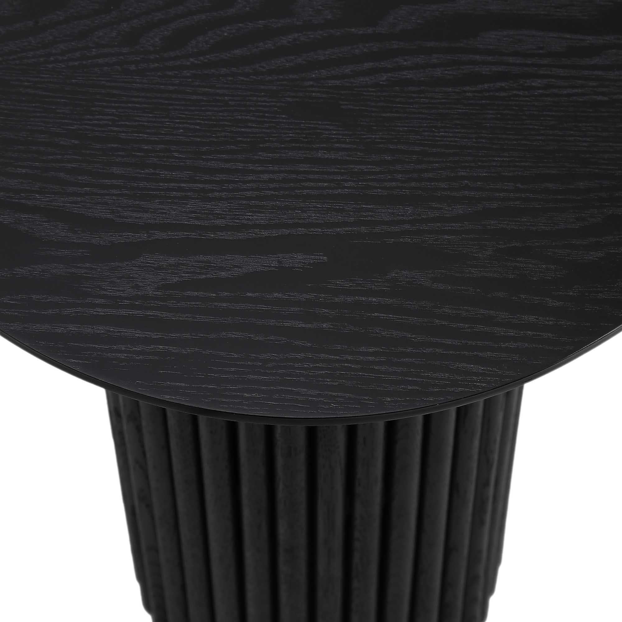 Maru Oak Round Side Table, Black - Image 7