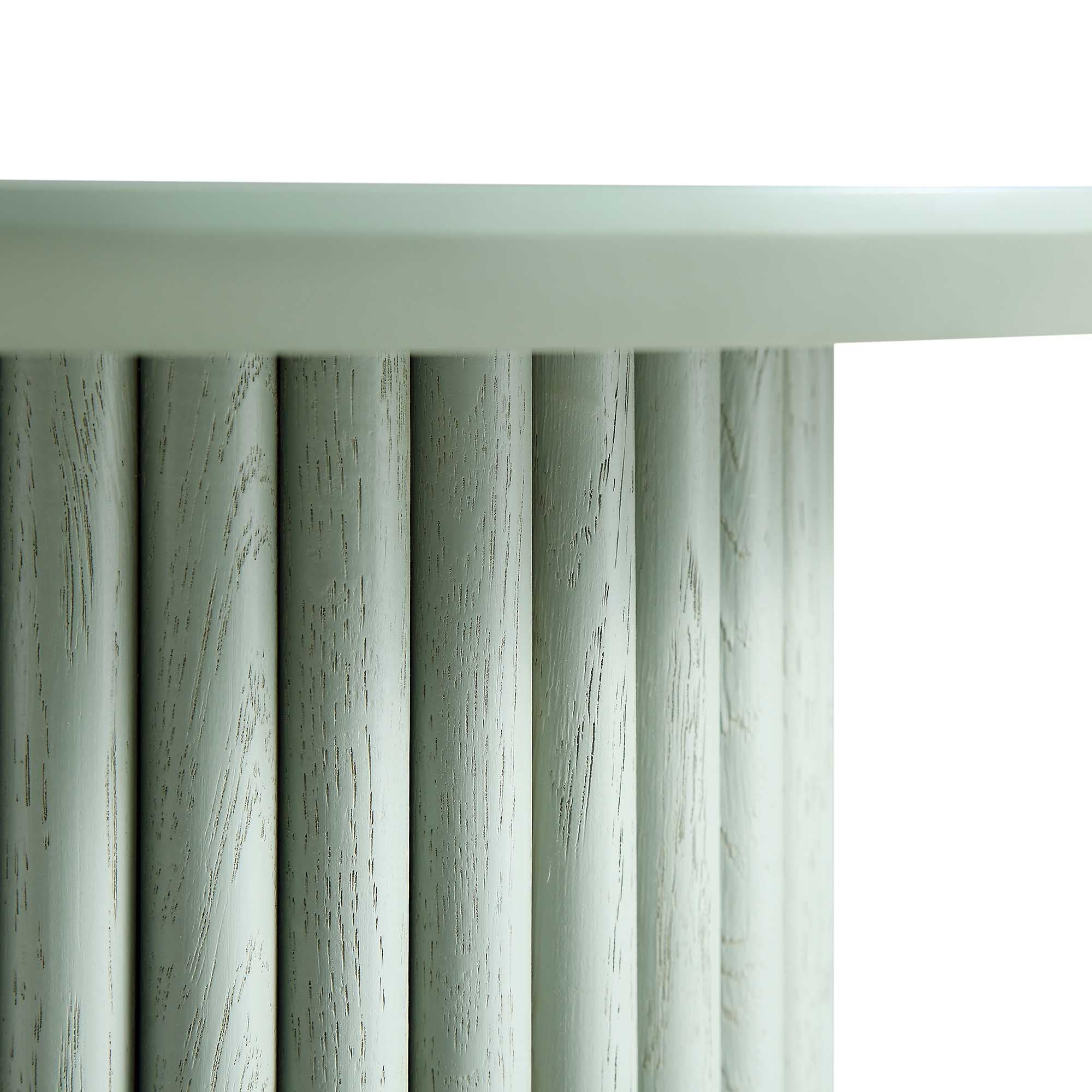 Maru Oak Round Side Table, Sage Green - Image 7
