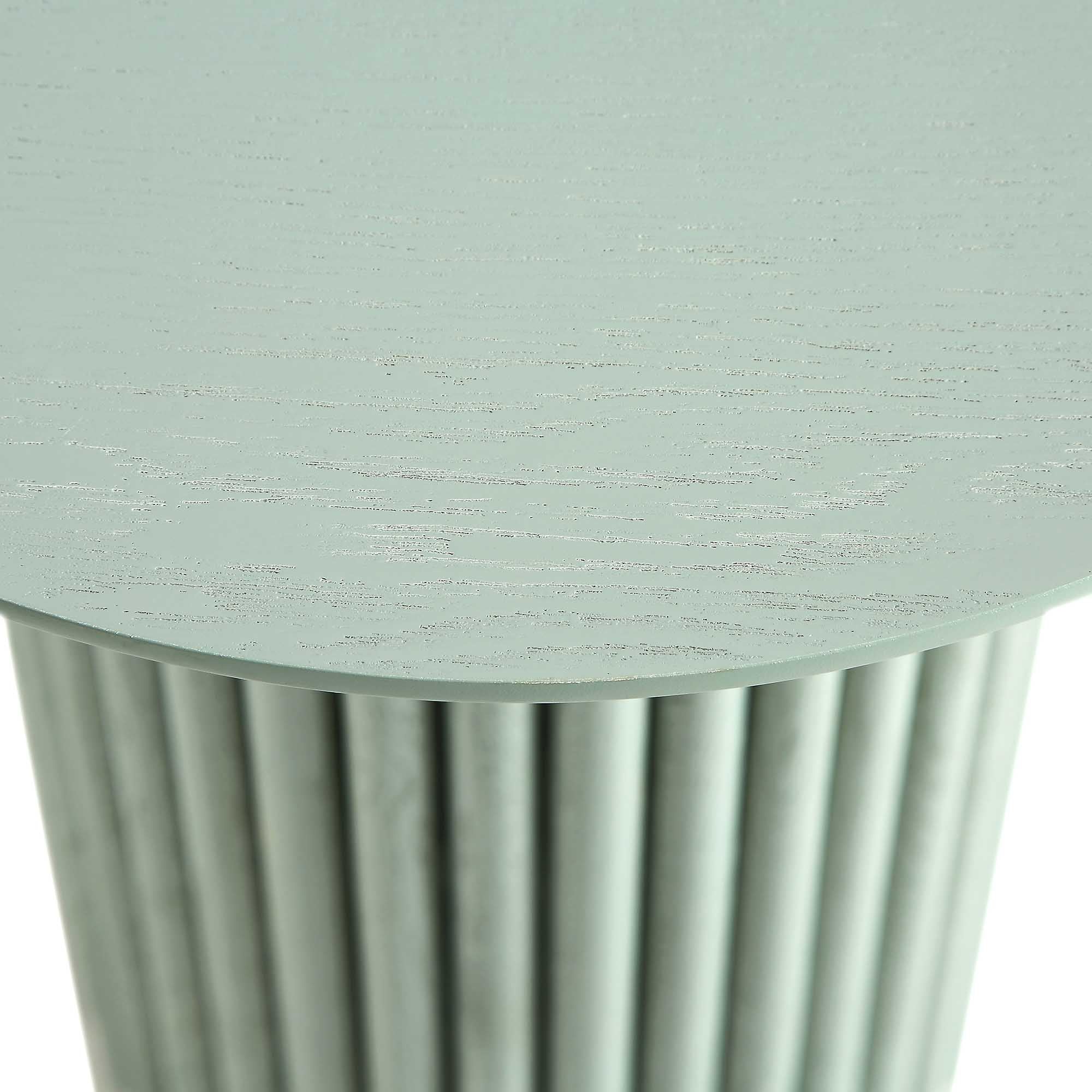 Maru Oak Round Side Table, Sage Green - Image 8