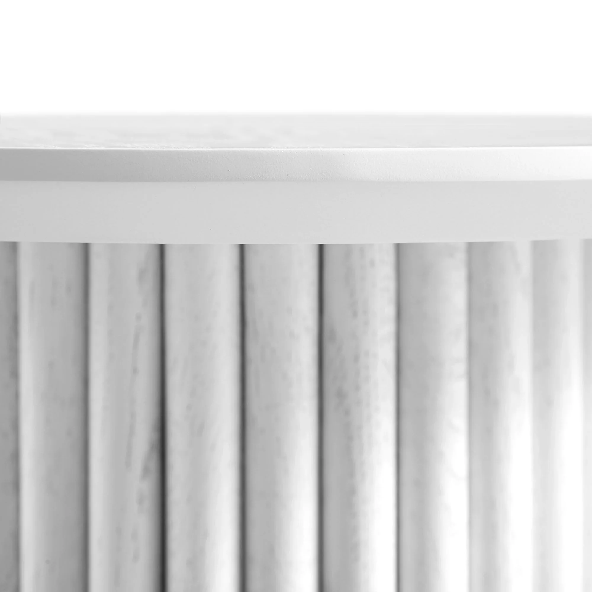 Maru Oak Round Side Table, Washed White - Image 7