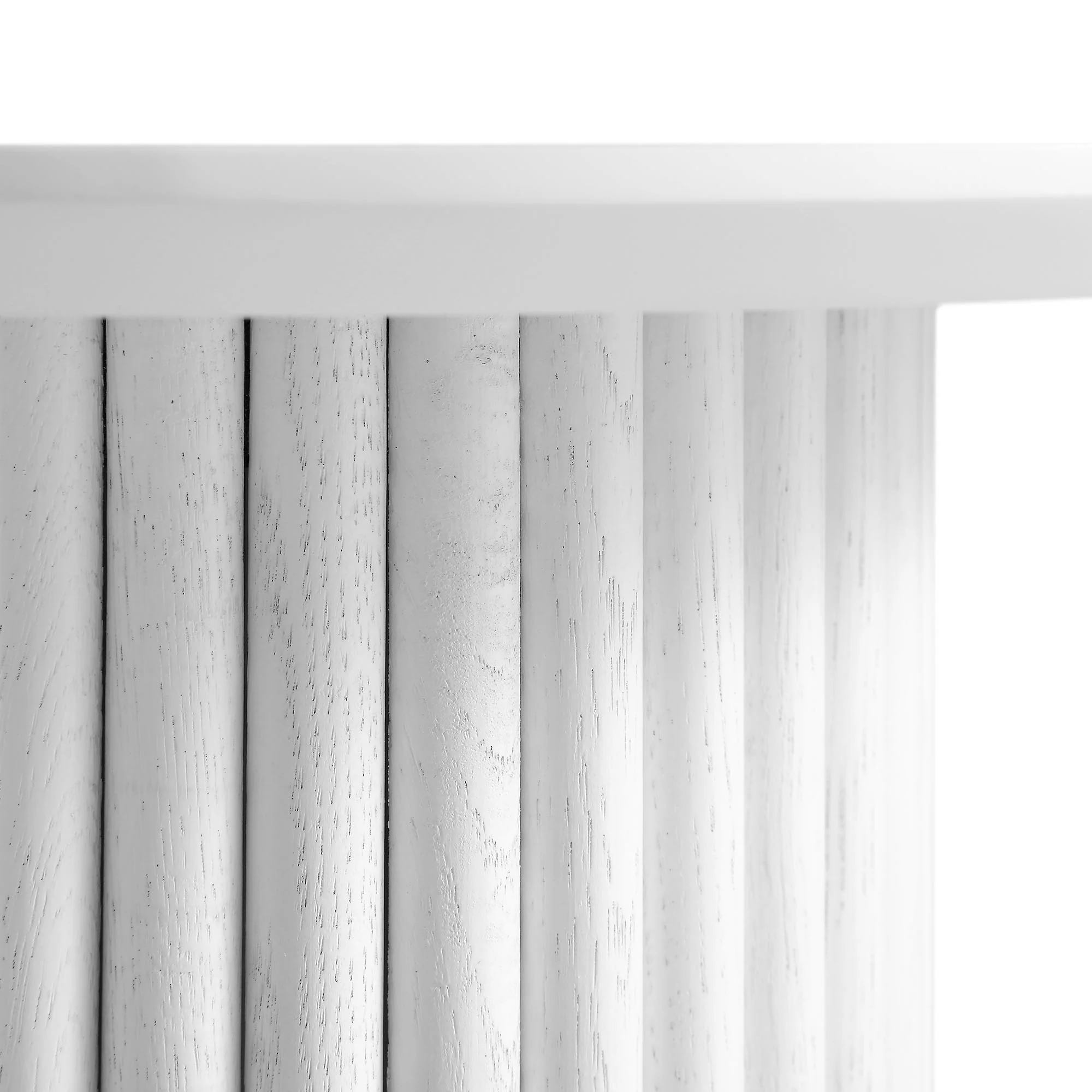 Maru Oak Round Side Table, Washed White - Image 8