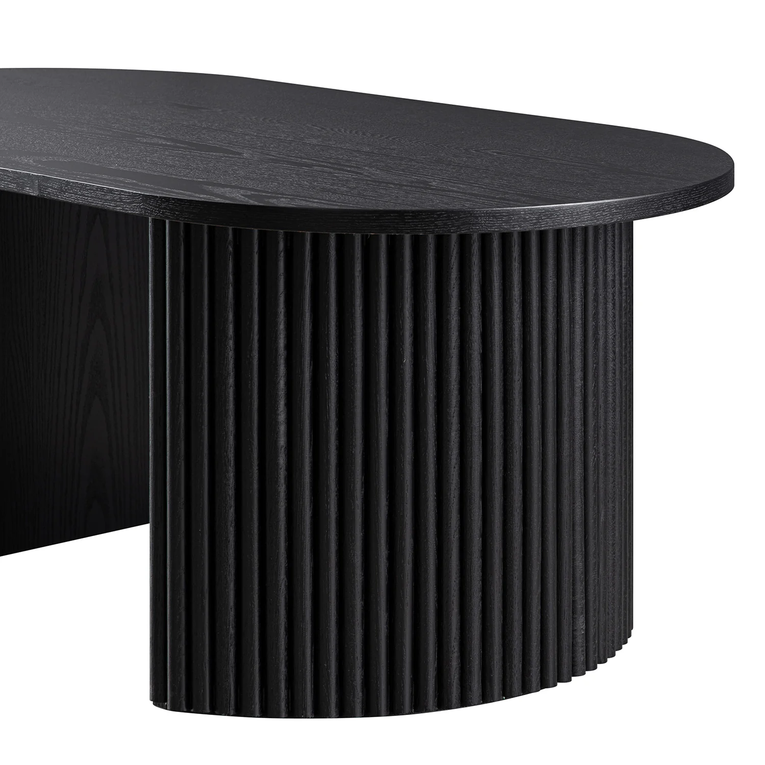 Maru Oval Coffee Table, Black - Image 11