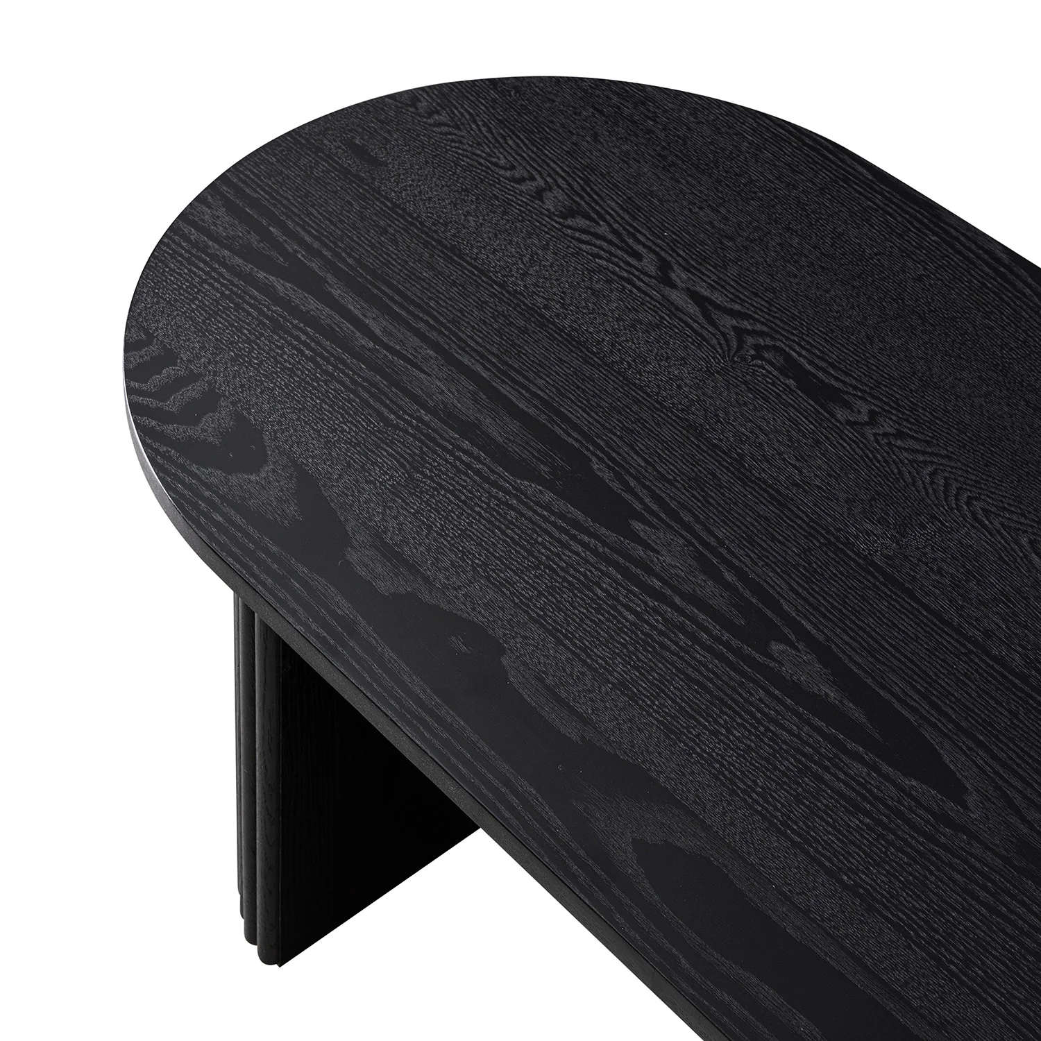 Maru Oval Coffee Table, Black - Image 12
