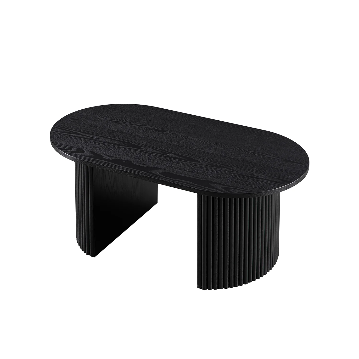 Maru Oval Coffee Table, Black - Image 7